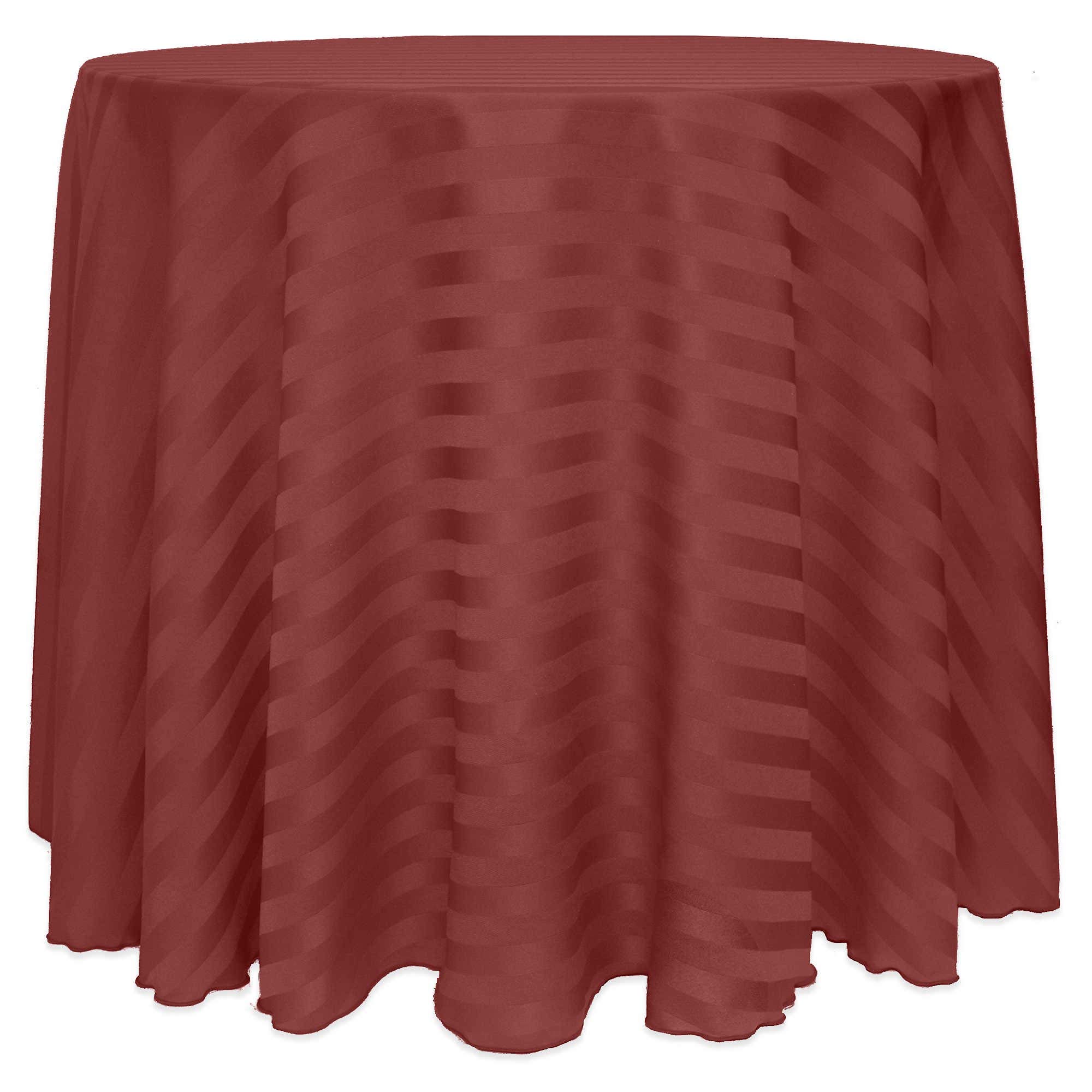 Satin-Stripe Round Tablecloth 72
