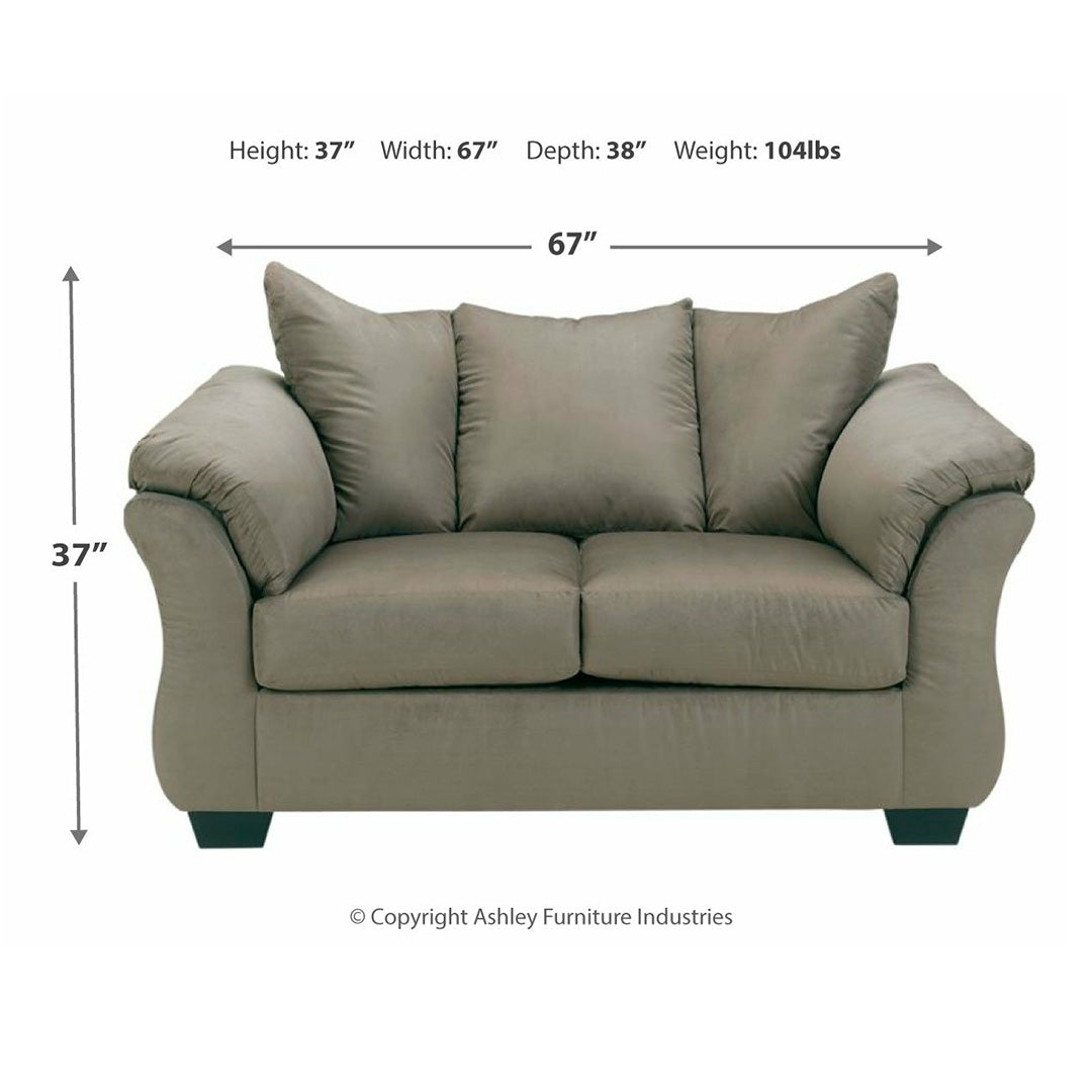 Darcy Loveseat - Modern Upholstered Sofa for Small Spaces, Living Room, Apartment | Comfortable 2-Seater Couch with Sturdy Wooden Legs | Perfect for Relaxing, Reading & Entertaining Guests
