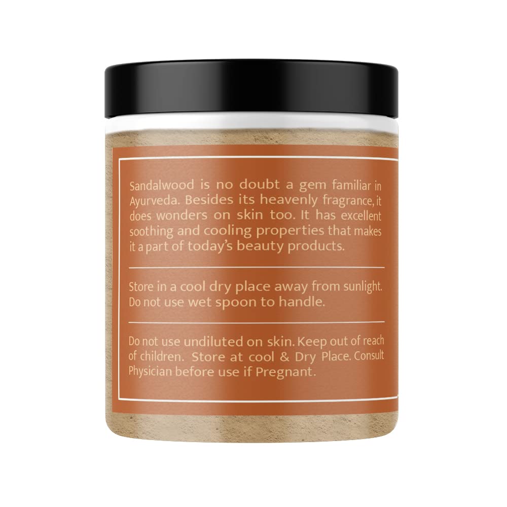 Pure Oyl Natural Sandalwood Powder (Chandan) for Face & Hair Care - Skin Brightening, Glowing Facial Mask, Ayurvedic Beauty Treatment - 100g | Perfect for DIY Spa, Aromatherapy & Holistic Skincare Routine
