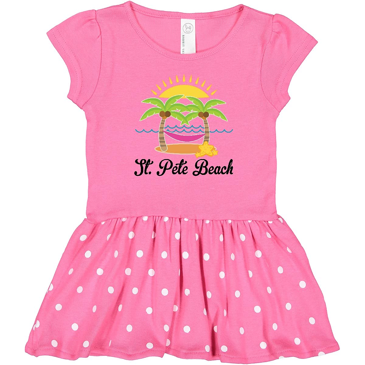 Inktastic St. Pete Beach Florida Vacation Baby Girl Dress - Cute Floral Summer Outfit for Beach Trips, Family Photos & Special Occasions
