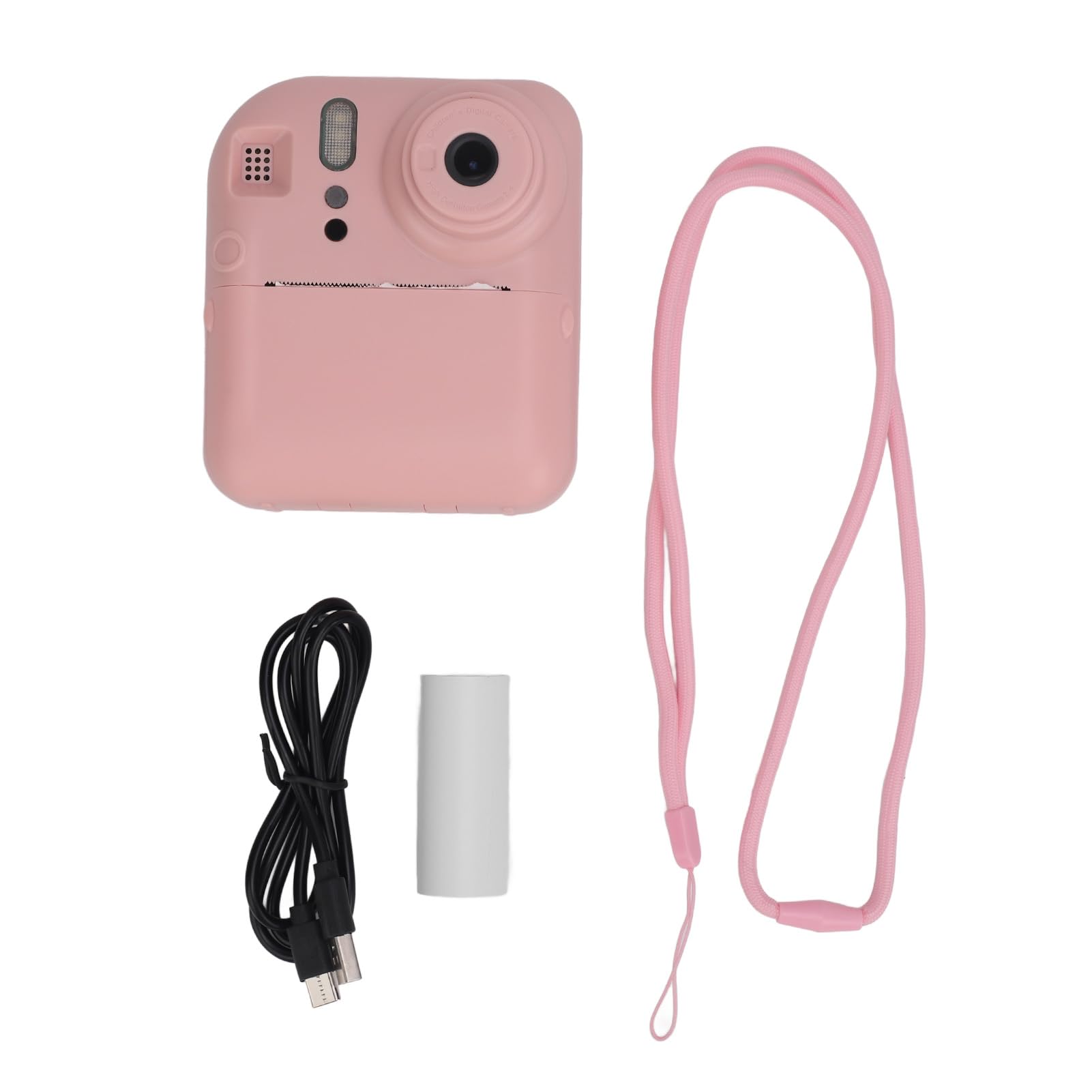 Instant Print Camera for Kids - 2.4 Inch IPS Screen Digital Video Camera with Photo Printing (Pink) | Perfect Birthday Gift, Travel Companion & Creative Toy for Children