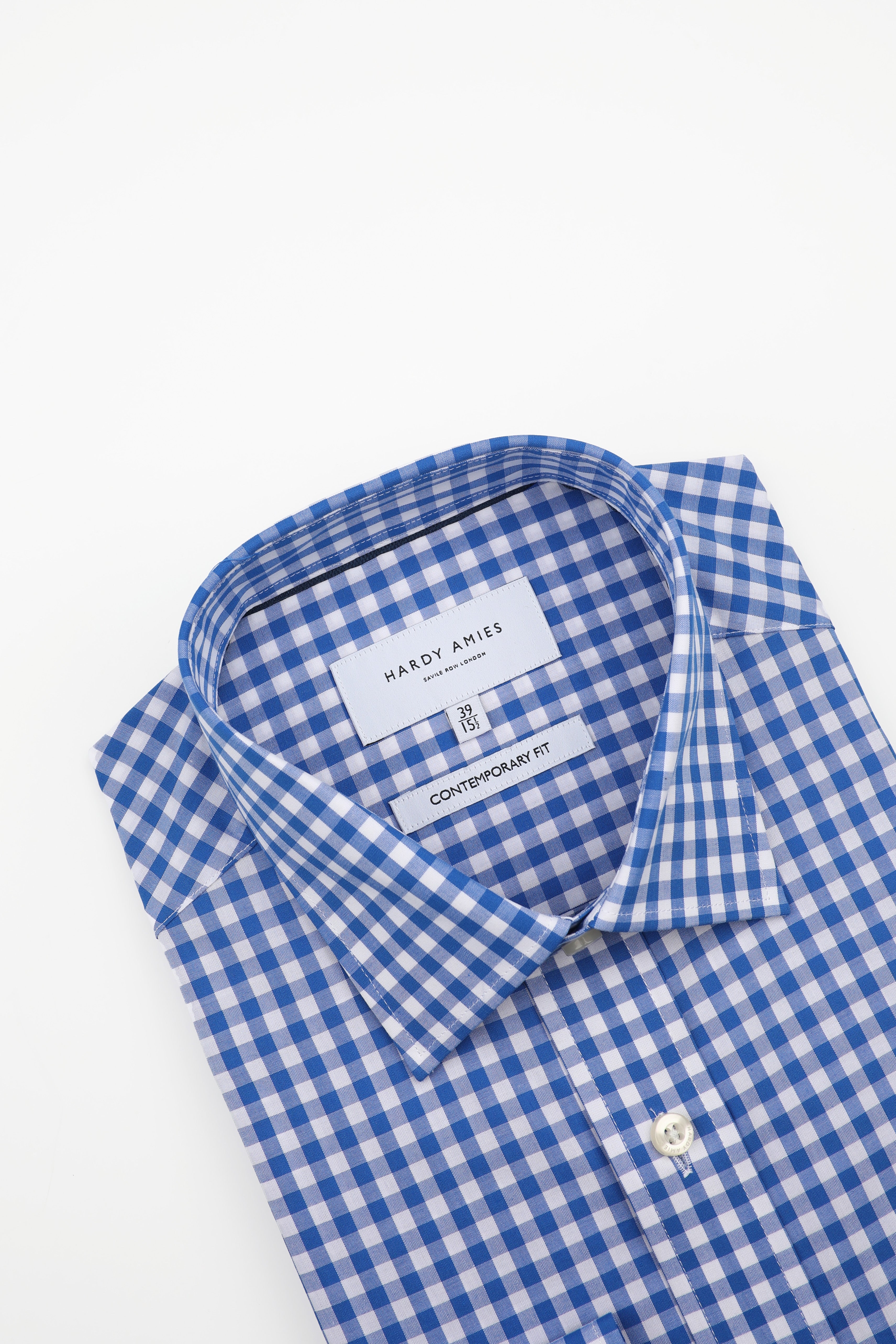 Classic Blue Checkered Button-Down Shirt for Men - Contemporary Slim Fit Casual & Business Wear - Perfect for Office, Dates & Outdoor Activities