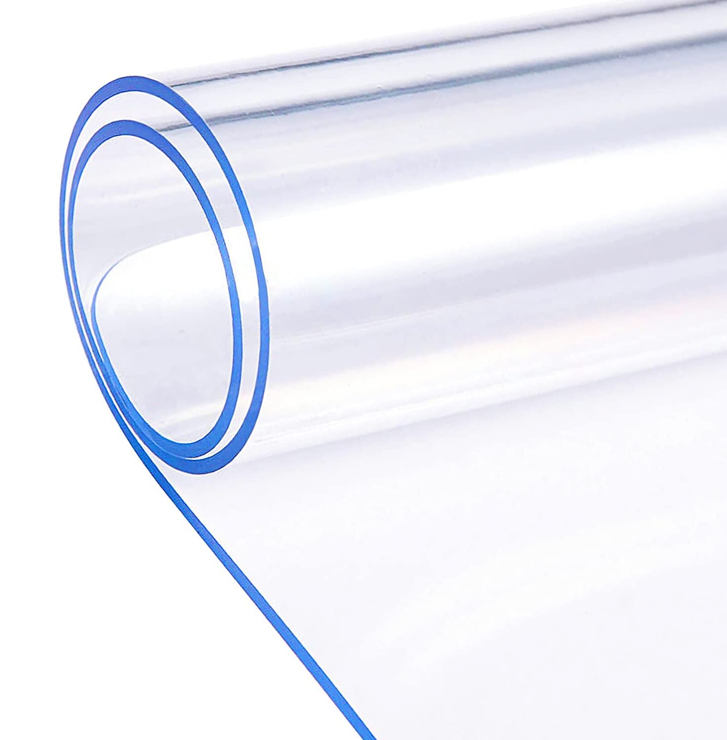RYYKUEE 60x120cm Clear PVC Table Cover Protector - 3mm Thick Non-Slip Desk Mat, Durable Plastic Tablecloth for Dining Room, Office, Kitchen | Waterproof & Scratch-Resistant Surface Protector for Wooden Tables, Floors, and Countertops