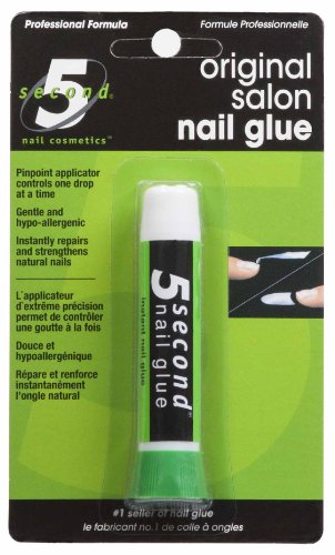 5 Second Nail Glue for Salon & Home Use - 2g Fast Drying Nail Adhesive - Perfect for Acrylic Nails, Press On Nails & Nail Art Repairs