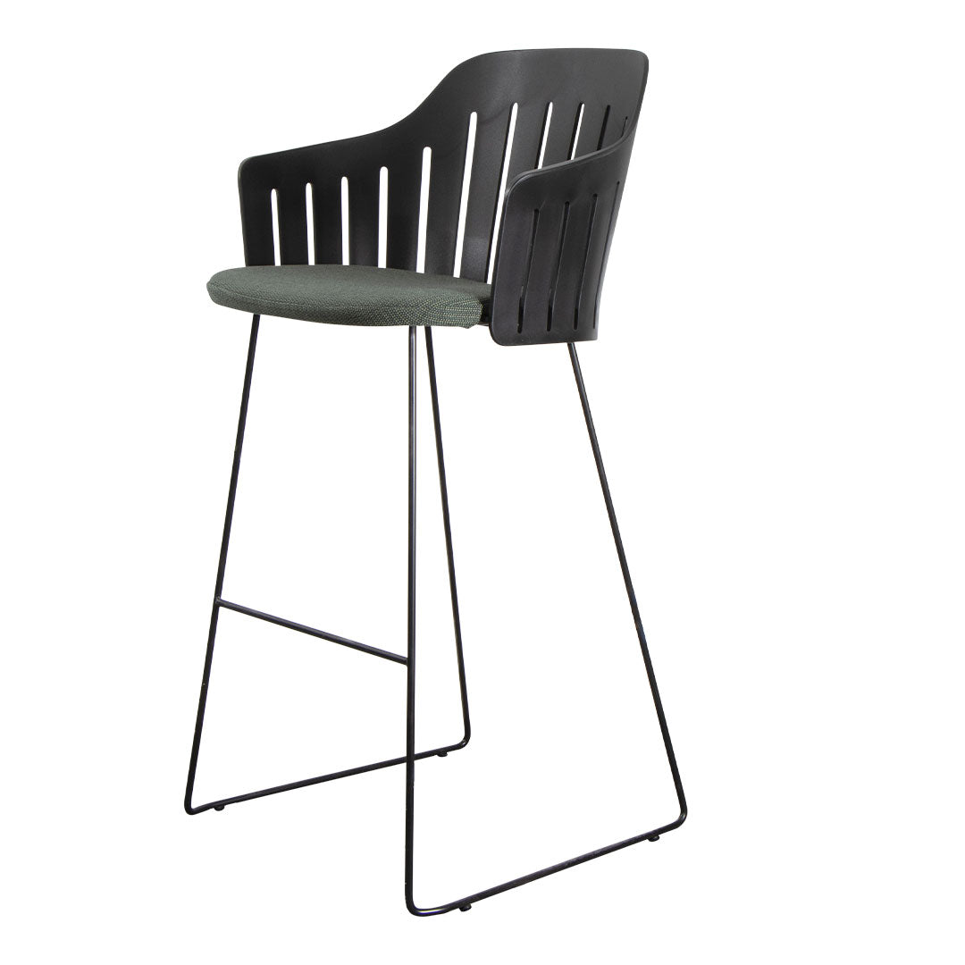 Premium Outdoor Bar Chair with Comfortable Seat Cushion & Sturdy Sled Base - Perfect for Patio, Deck, Poolside & Backyard Relaxation