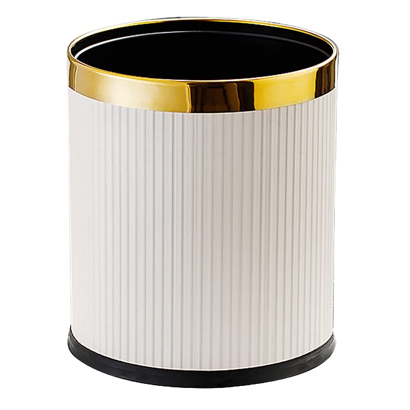 2.6 Gallon Small Office Trash Can with Lid - Beige Bathroom & Bedroom Waste Basket, Invisible Garbage Bin for Living Room, Kitchen, Dorm - Durable & Odor Control for Home & Office Use