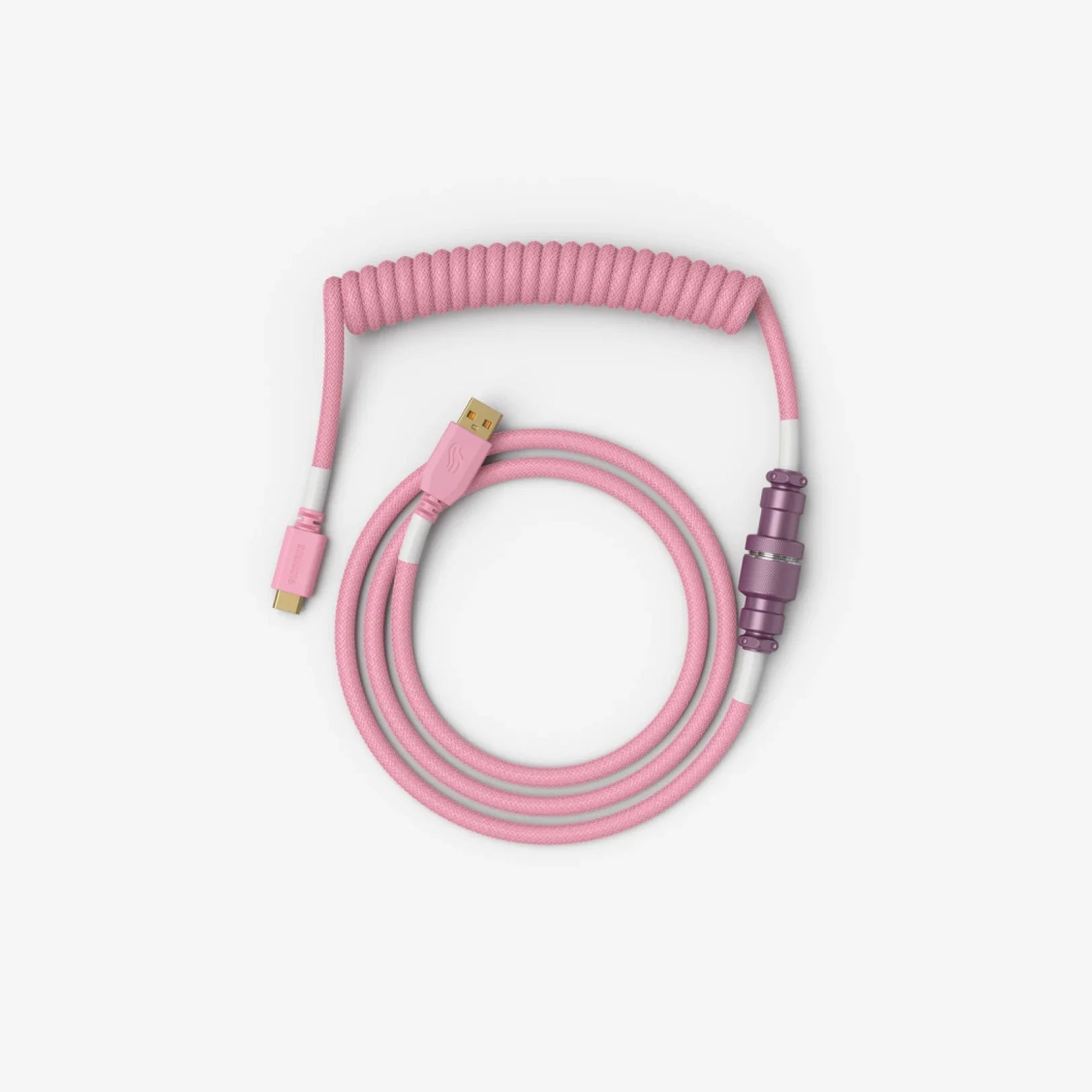 Premium Coiled USB Cable for Mechanical Keyboards - Aviator Connector, Durable & Tangle-Free - Perfect for Gaming, Typing & Office Workspaces