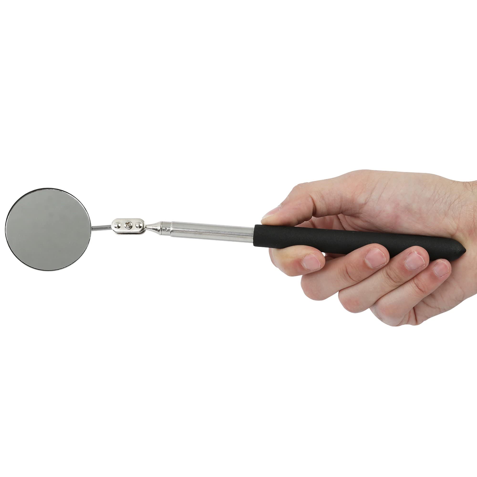 Hyper Tough Inspection Mirror - 360° Swivel & Extendable (8-17.5 Inches) | Perfect for Automotive, HVAC & Home Maintenance