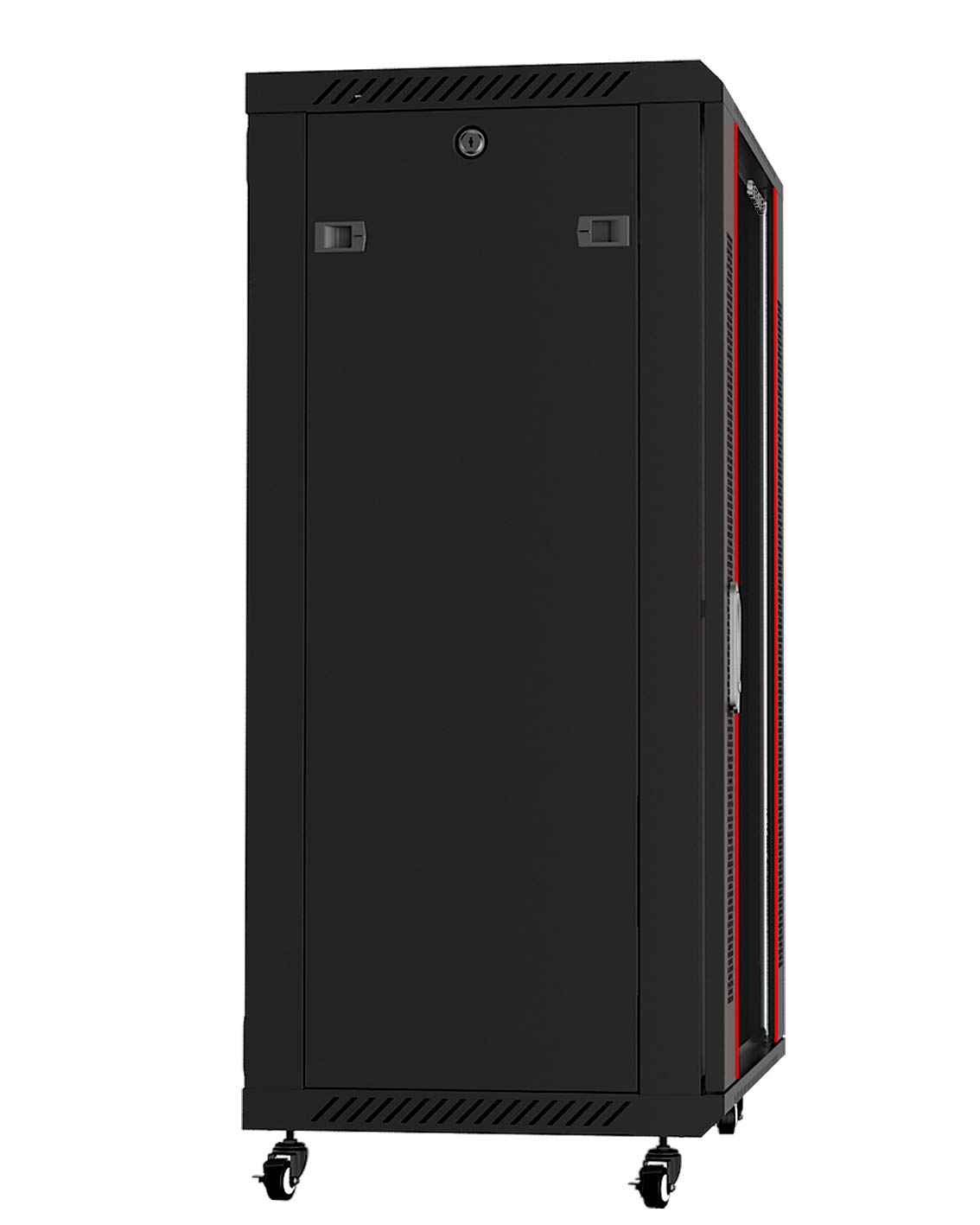 19U Wall Mount Server Rack Cabinet - Lockable 19 Inch Network Enclosure for IT/AV Equipment with Power Bar, Shelf & Cooling Fan (24
