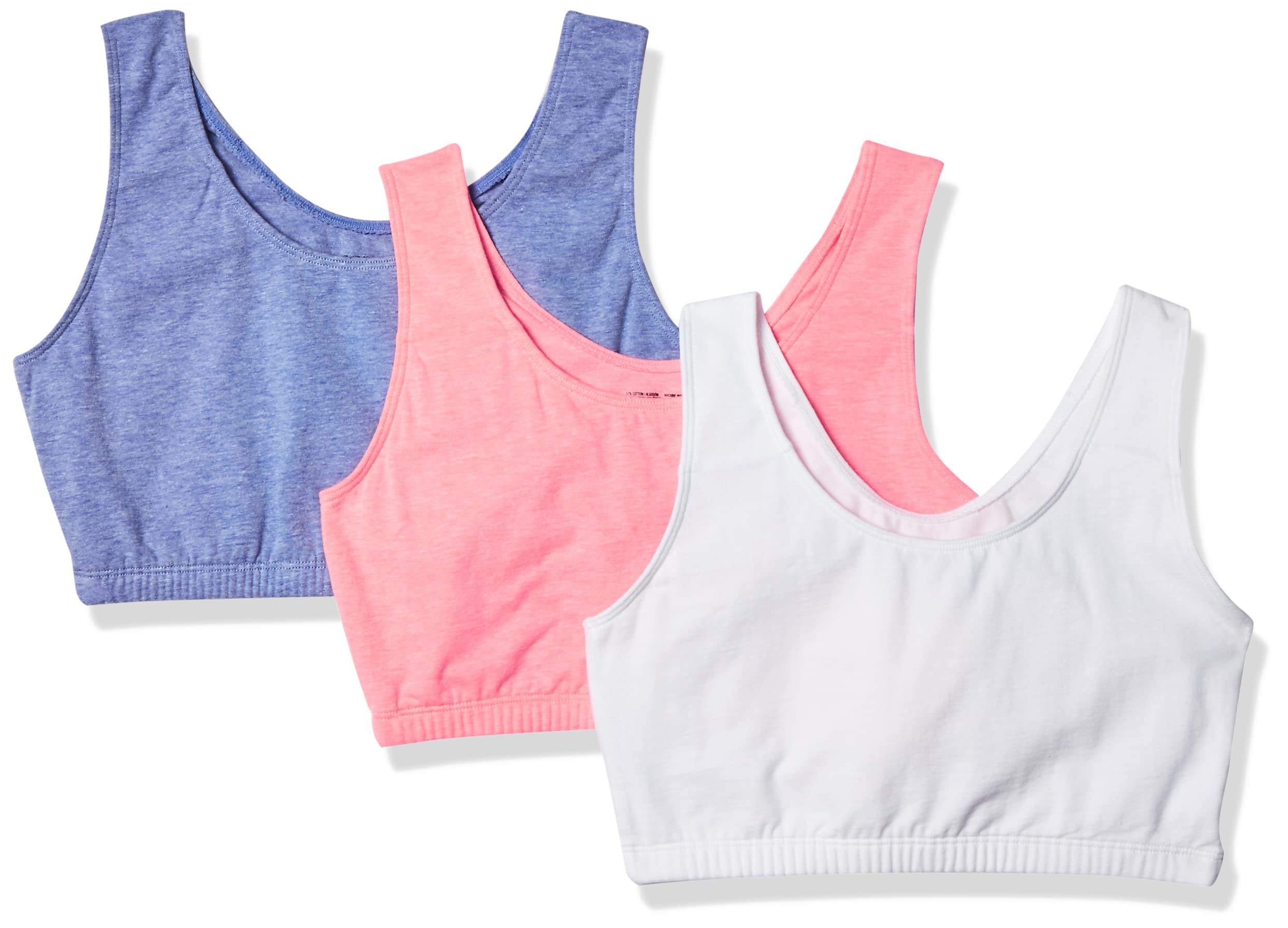 Fruit of the Loom Women's Cotton Tank Bra - Ultra Soft, Breathable & Comfortable for Everyday Wear, Yoga & Lounge