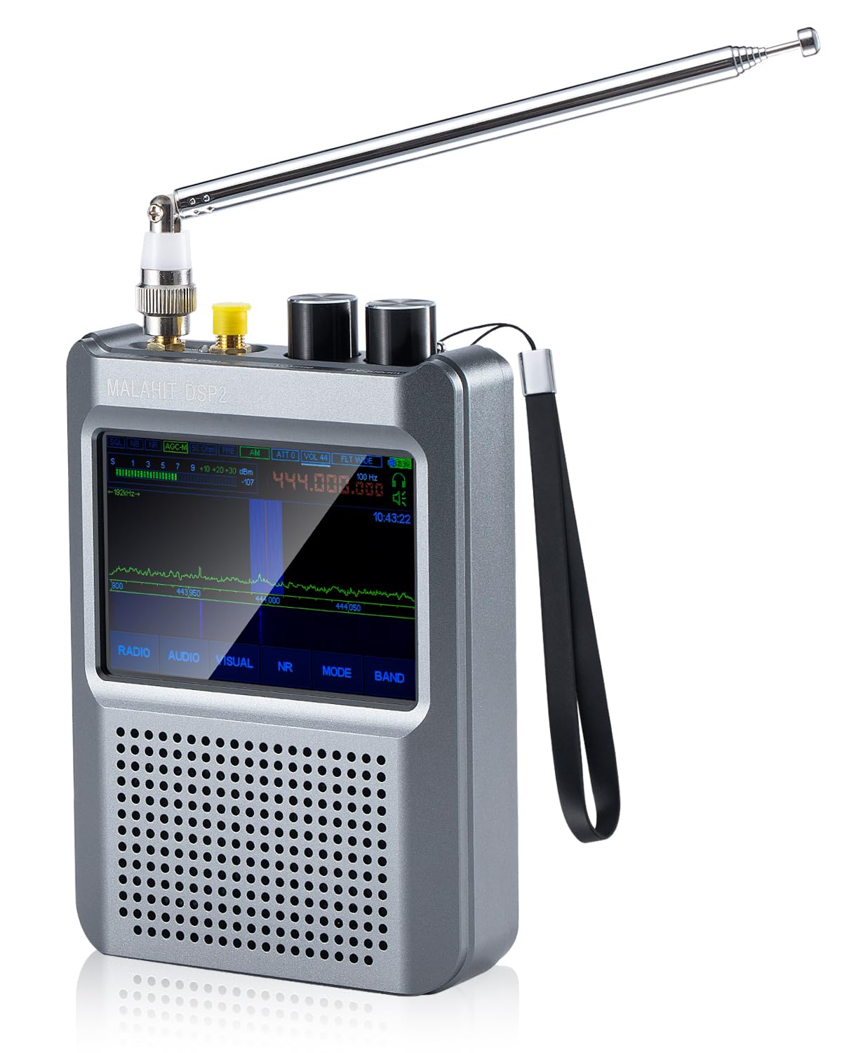 Malachite DSP2 SDR Radio Receiver - Latest Version 2.4, Full Band Coverage 10 kHz-2 GHz (AM/SSB/DSB/CW/NFM/WFM), Built-in 5000mAh Battery & Amplifier - Ideal for Ham Radio, Shortwave Listening, and Emergency Communication