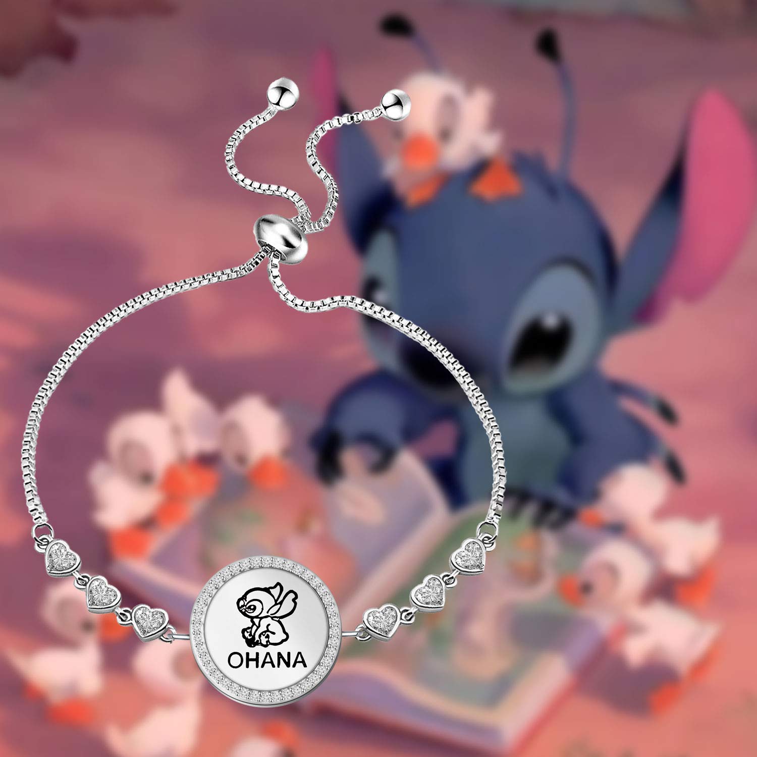 Funny Ohana Fans Bracelet - Hawaiian Inspired Adjustable Jewelry for Family & Friends - Perfect for Movie Lovers, Beach Trips, and Gifts