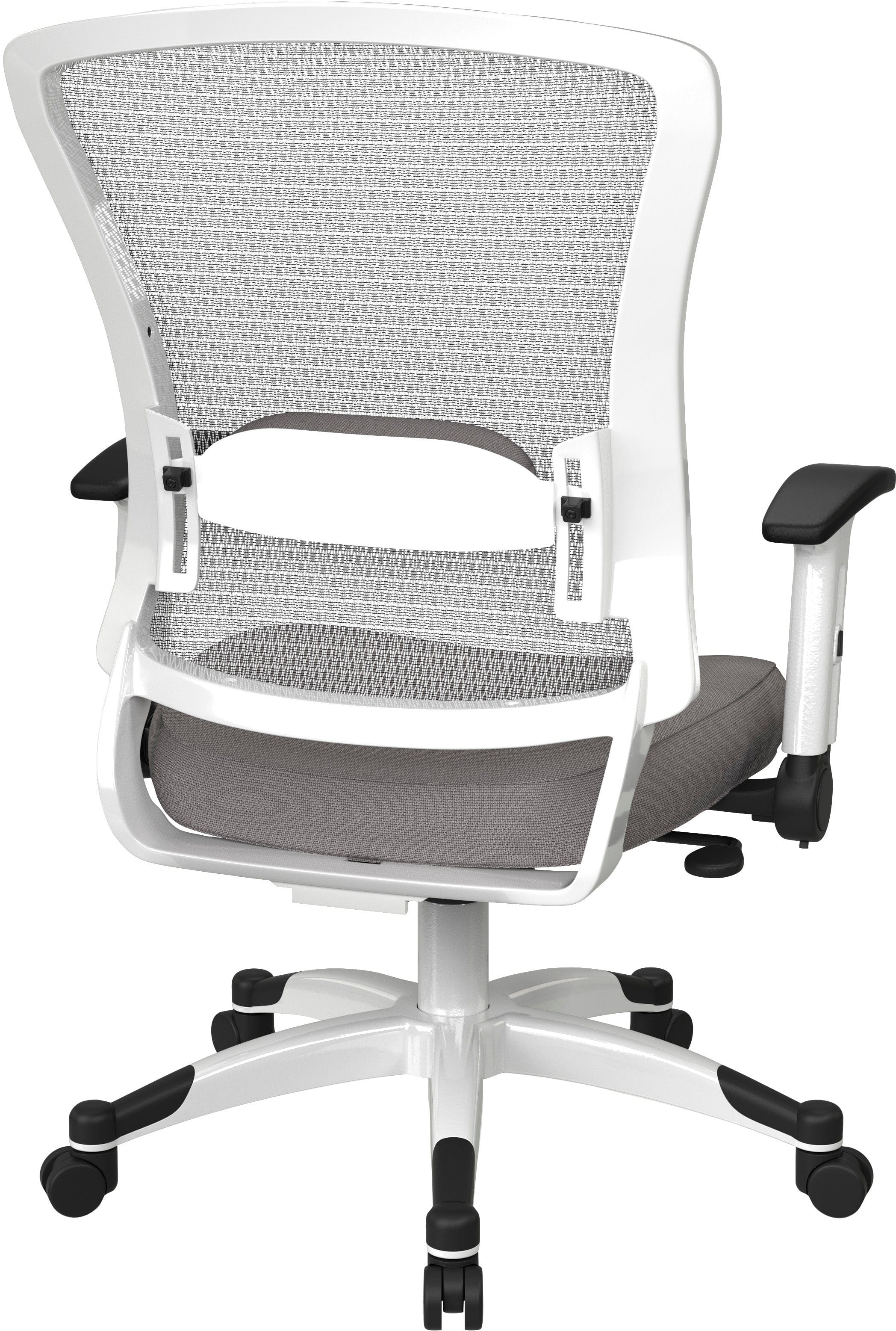 Office Star White Frame Managers Chair - Ergonomic Mesh Back, Adjustable Height, Fun Colors (317W W1C1F2W) - Perfect for Home Office, Conference Rooms & Executive Workspaces