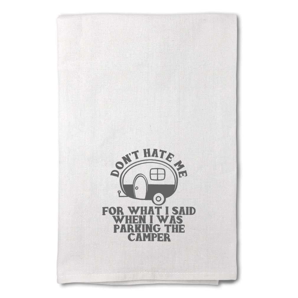 Stylish Printed Kitchen Towels for Mothers Day - Flour Sack Dish Towels with Fun Camping & Cleaning Designs - Perfect for Camping, RV, Home Decor & Kitchen Cleaning Supplies