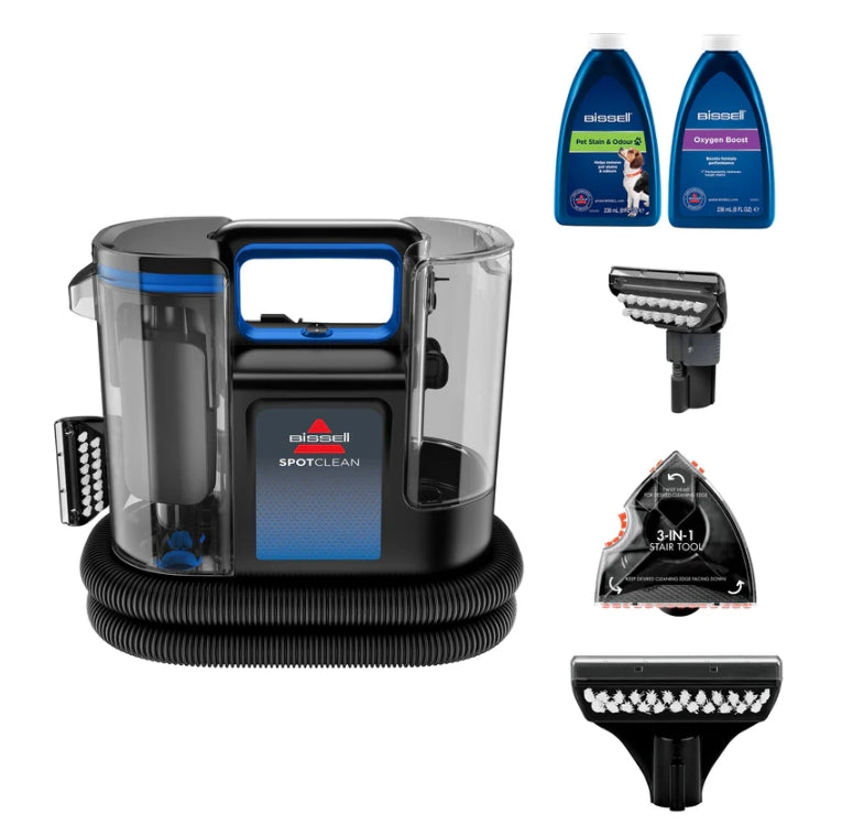 Bissell SpotClean Professional Portable Carpet Cleaner 3861F - Powerful Stain Remover for Carpets, Upholstery, and Auto Interiors - Ideal for Home, Office, and Pet Owners