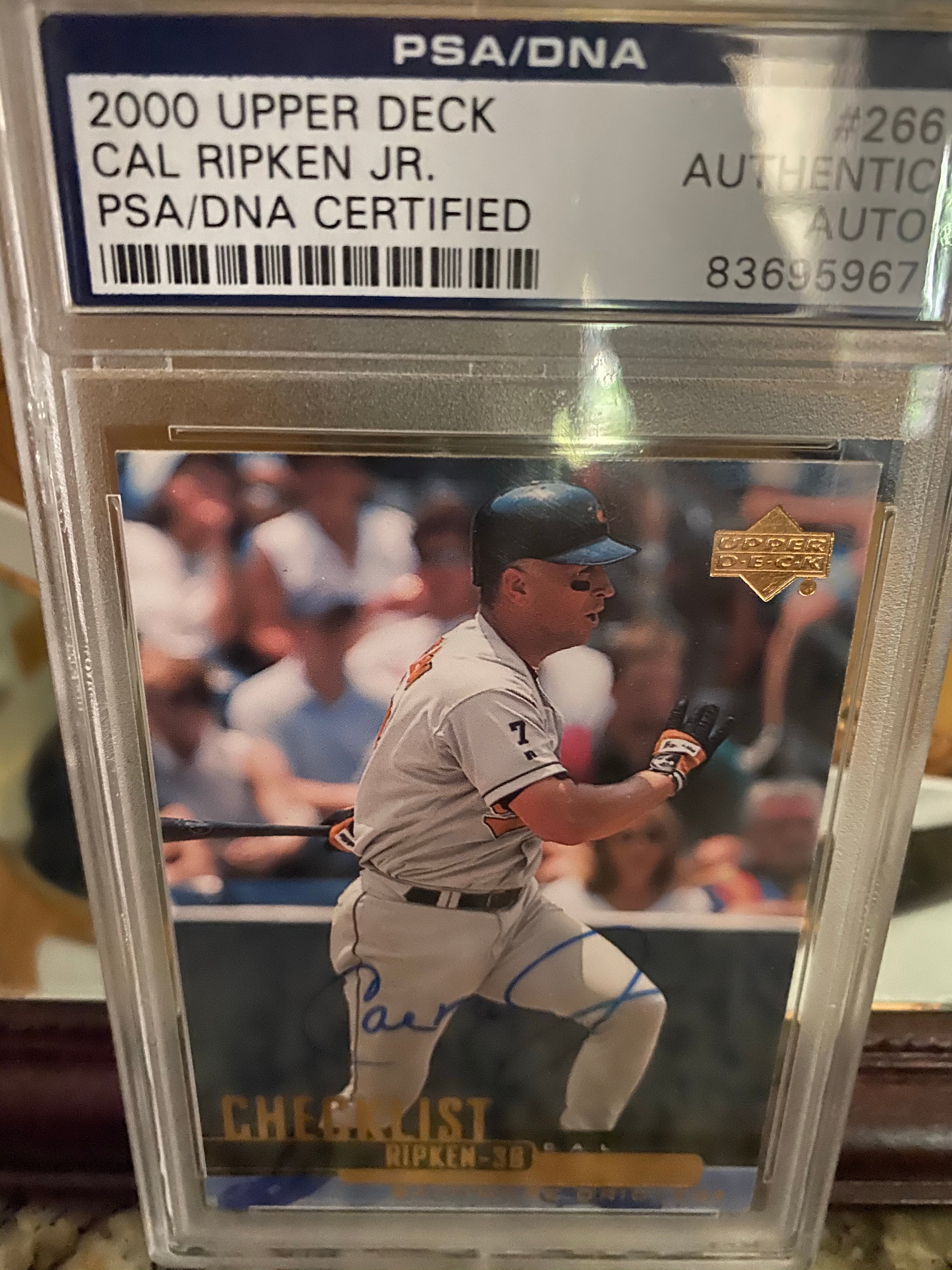 2000 Upper Deck Cal Ripken Jr Autographed Baseball Card PSA DNA Certified - Perfect for Collectors, Sports Memorabilia Displays & Investment