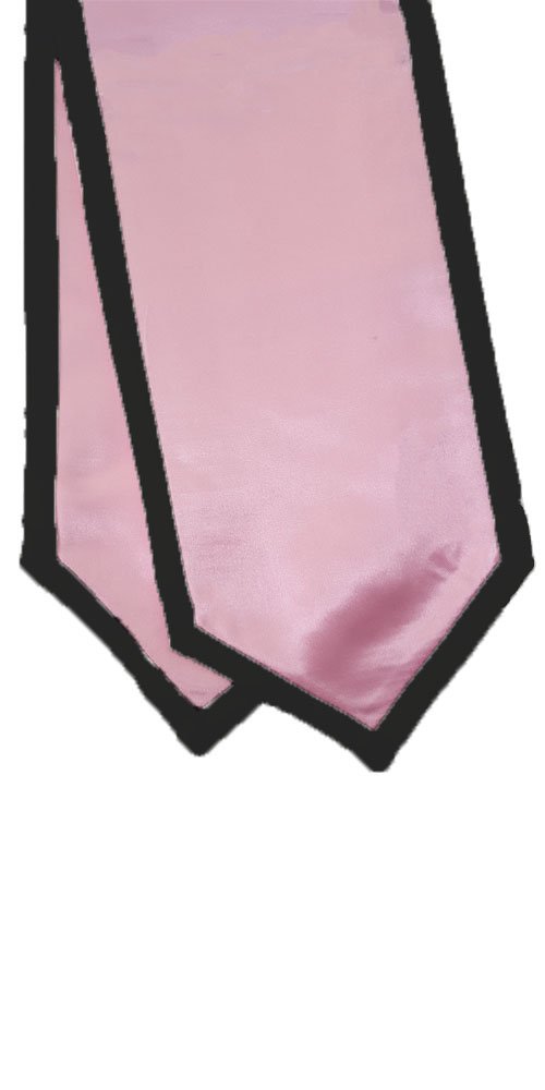 Pink Graduation Stole with Elegant Trim - Perfect for Graduation Ceremonies, Commencement & Academic Celebrations