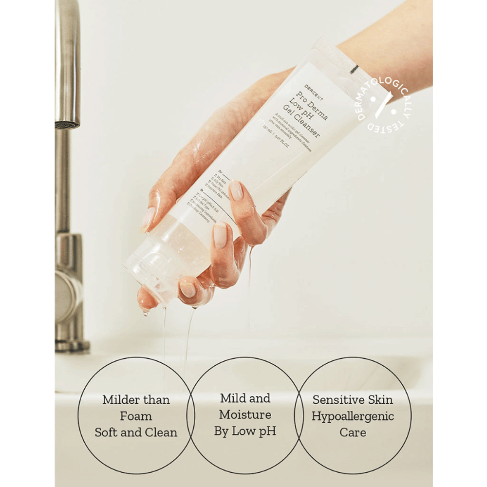 DERMAGIC Pro Derma Low pH Gel Cleanser 150ml - Gentle Face Wash for Sensitive Skin, Hydrating & Balancing Facial Cleanser - Perfect for Daily Skincare Routine & Post-Workout Refresh