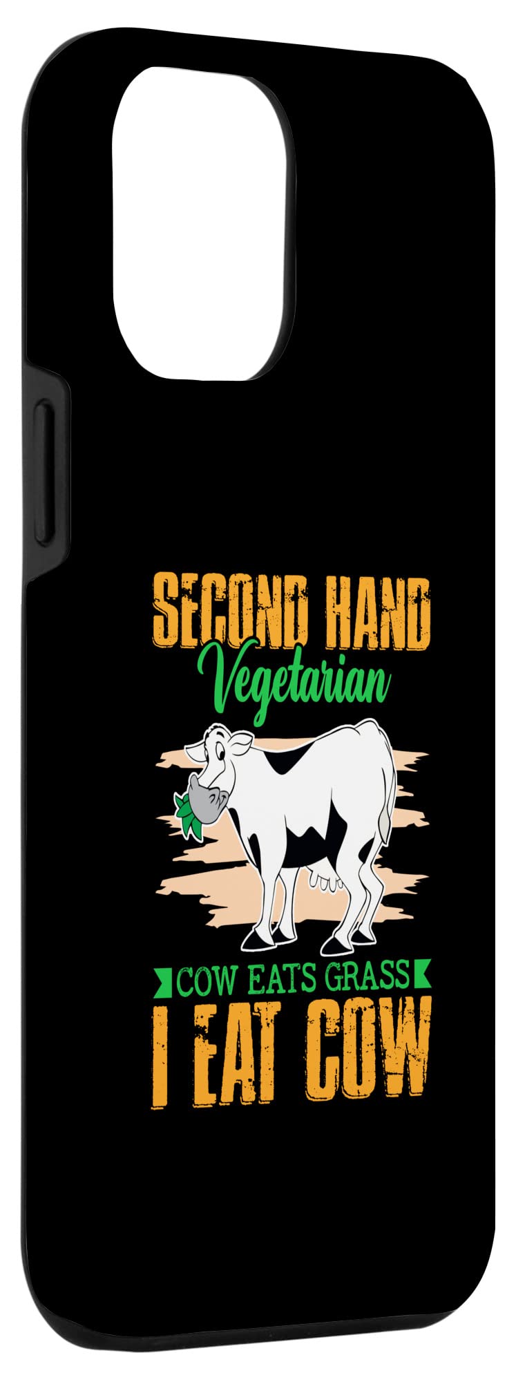 Refurbished iPhone 12 Pro Max - 128GB Unlocked Smartphone (Renewed) | Premium Vegan Leather Case with Beef Steak Design - Perfect for Business Professionals & Food Enthusiasts