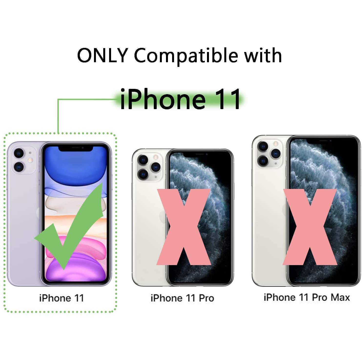 FanTEK Clear Crystal TPU Phone Case for iPhone 11 (6.1 Inch) - Shockproof & Scratch Resistant Protective Cover | Perfect for Everyday Use, Work & Travel