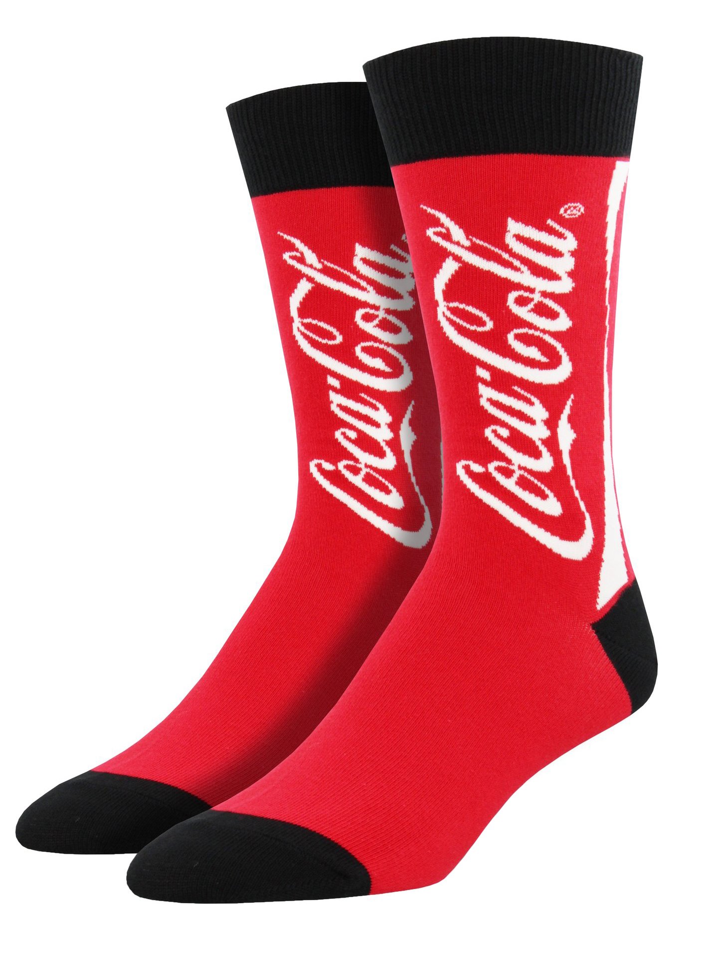 Men's Coca-Cola Crew Socks - Fun Novelty Socks for Casual Wear & Gift Giving - Perfect for Coke Fans, Office, Lounge & Everyday Use