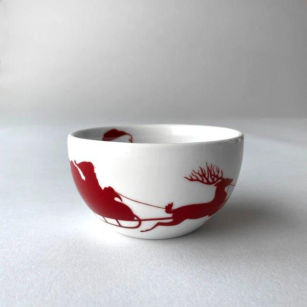 Festive Reindeer Snack Bowl - Christmas Party Serving Dish for Candy, Nuts & Treats | Holiday Home Decor & Entertaining Essentials