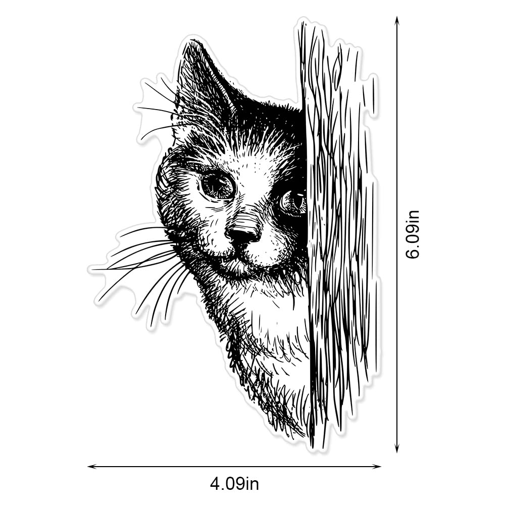 Cute Kitty Cat Rubber Stamps for Card Making, Scrapbooking & Journaling - DIY Clear Stamps for Greeting Cards, Albums & Wall Decor - Perfect for Crafting, Home Decor & Gift Making