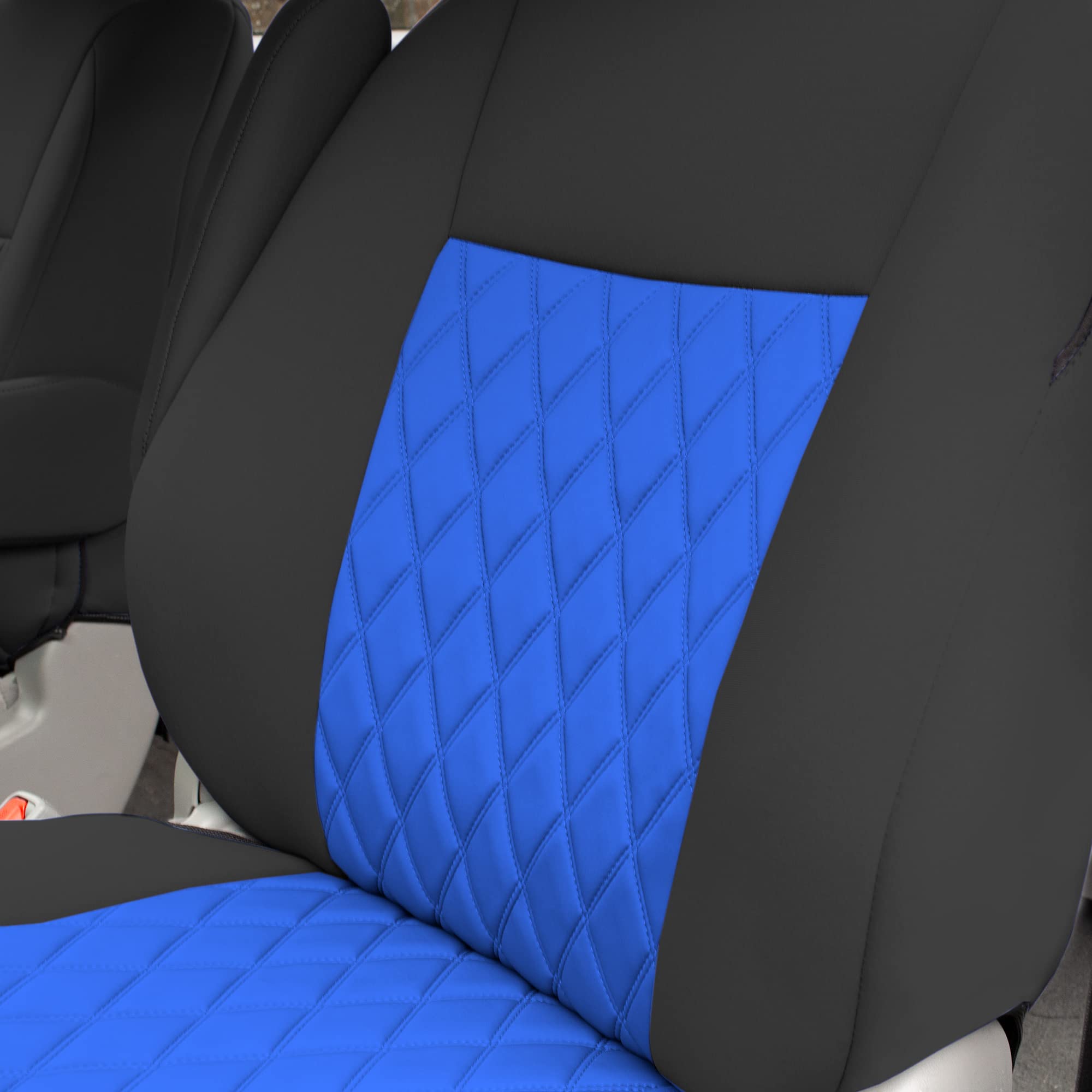 Premium Custom Fit Car Seat Covers for 2011-2020 Toyota Sienna 7-Passenger | Full Set Neoprene Seat Protectors | Waterproof & Washable Auto Seat Covers in Blue | Perfect for Family Road Trips & Daily Commutes