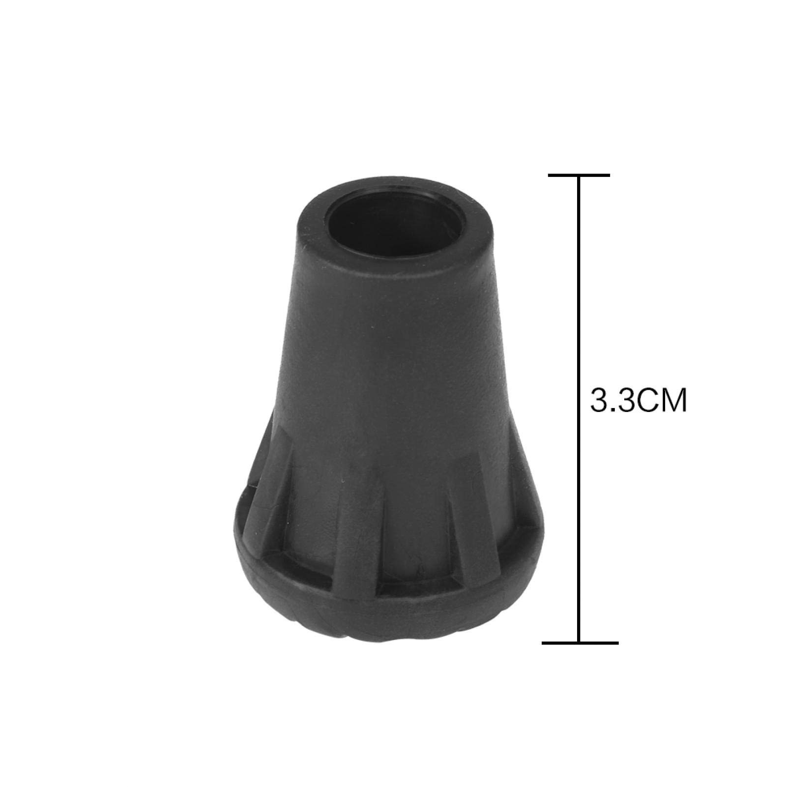Premium Rubber Walking Cane Tips & Hiking Pole Replacement Accessories - Non-Slip Cane Tips for Outdoor Trekking, Hiking, Elderly Support & Mobility Aid - Durable Walking Stick End Covers for Safety & Stability
