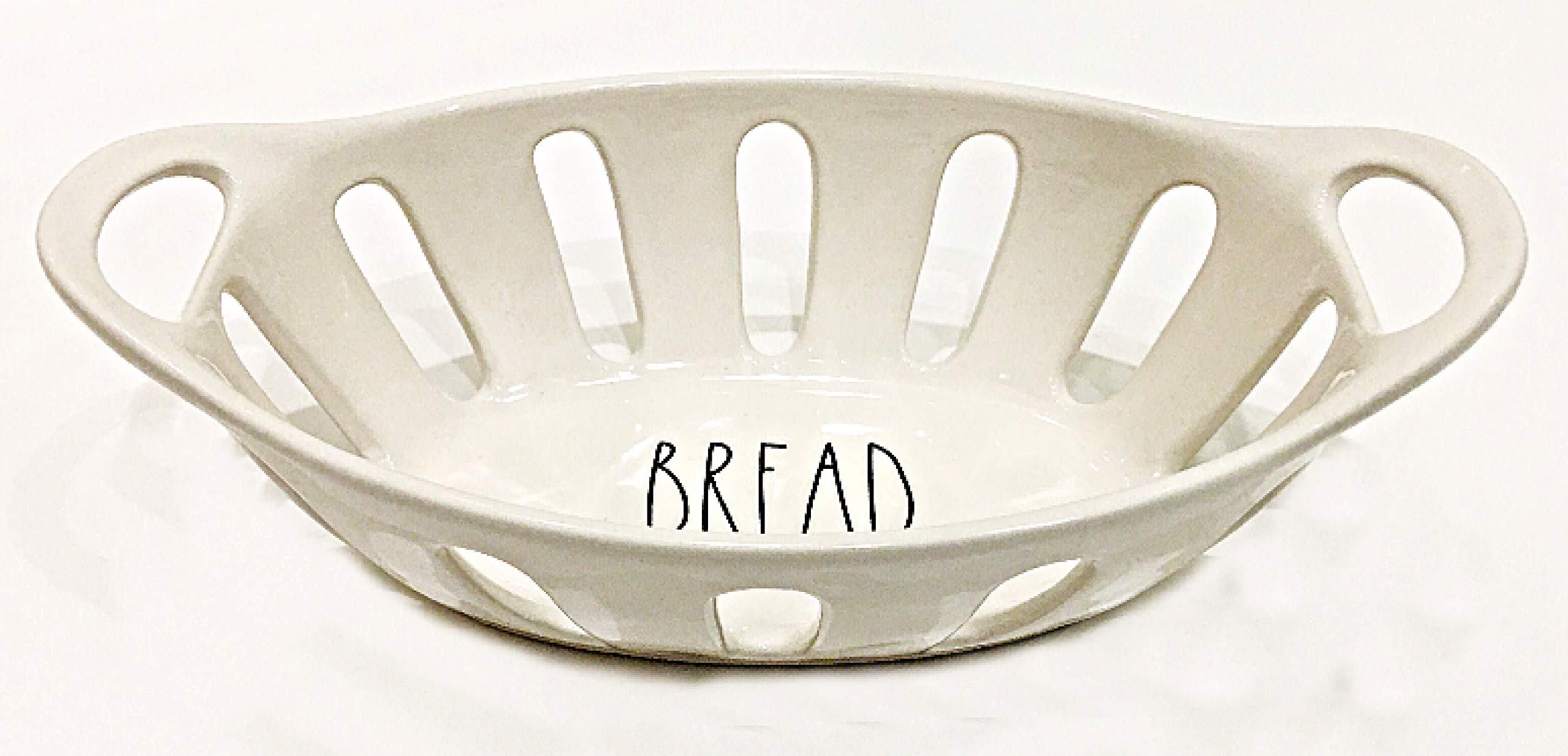 Rae Dunn by Magenta Ceramic Bread Basket with 