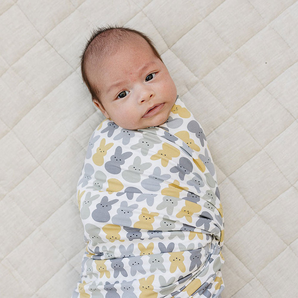 Soft & Breathable Bunny Bamboo Stretch Swaddle Blanket for Newborns - Perfect for Baby Shower Gifts & Nursery Essentials