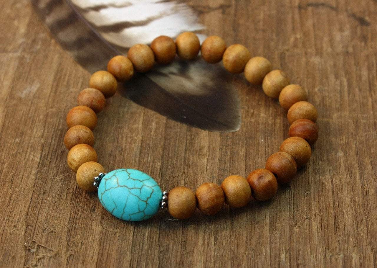 Natural Wood Healing Bracelet for Men & Women - Handmade Wooden Therapy Wristband for Stress Relief & Wellness - Perfect for Yoga, Meditation & Daily Wear