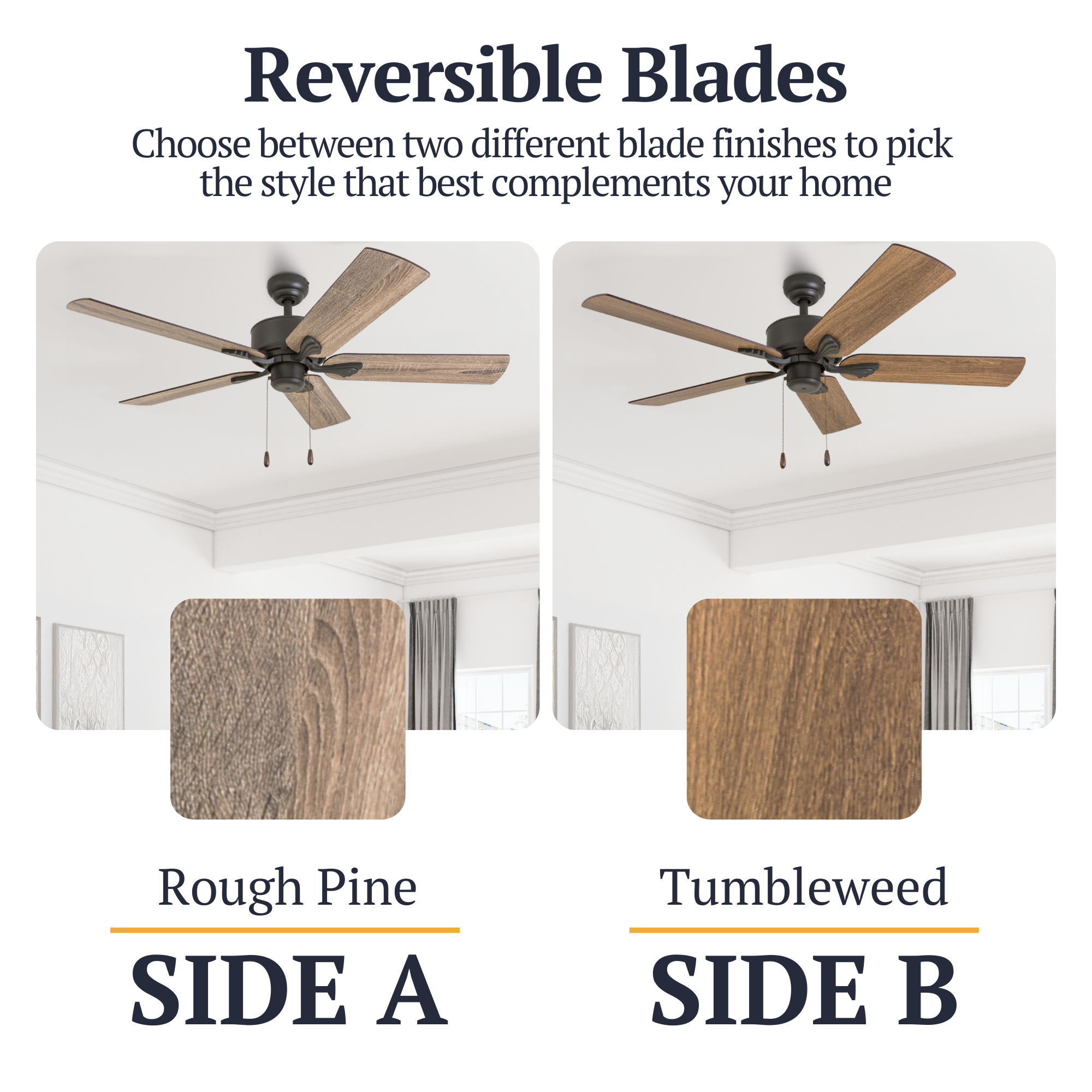 52 Inch Glencrest Bronze Ceiling Fan with Remote Control - Perfect for Living Room, Bedroom & Outdoor Patio Cooling