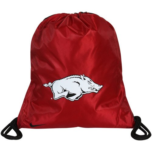Nike Arkansas Razorbacks Home & Away Gym Sack - Durable Sports Duffel Bag for College Fans - Perfect for Gym, Travel & School Essentials Storage