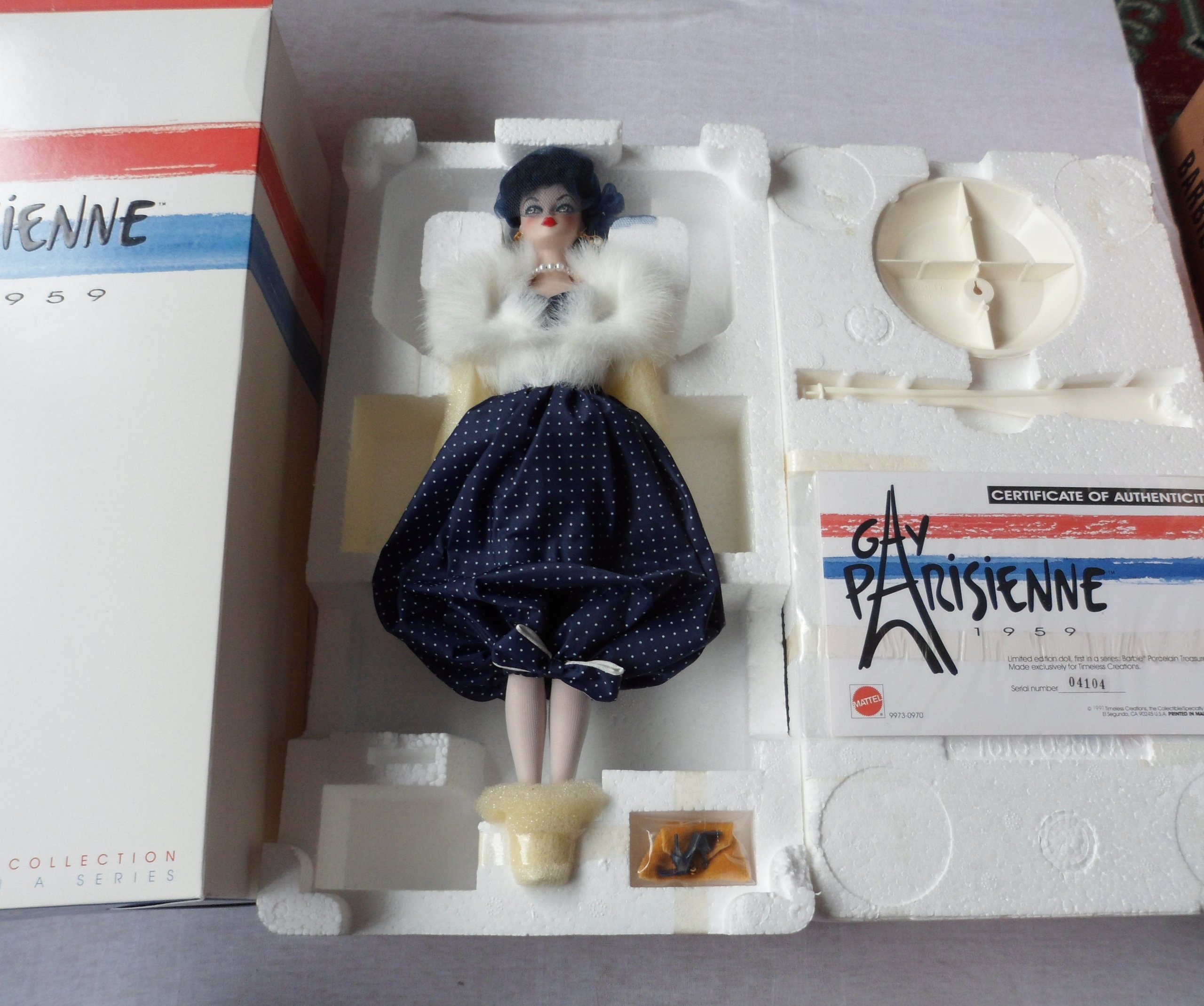 Mattel Barbie Fashion Doll - Gay Parisienne Porcelain Collector Edition | Perfect for Display, Gift Giving & Barbie Collectors