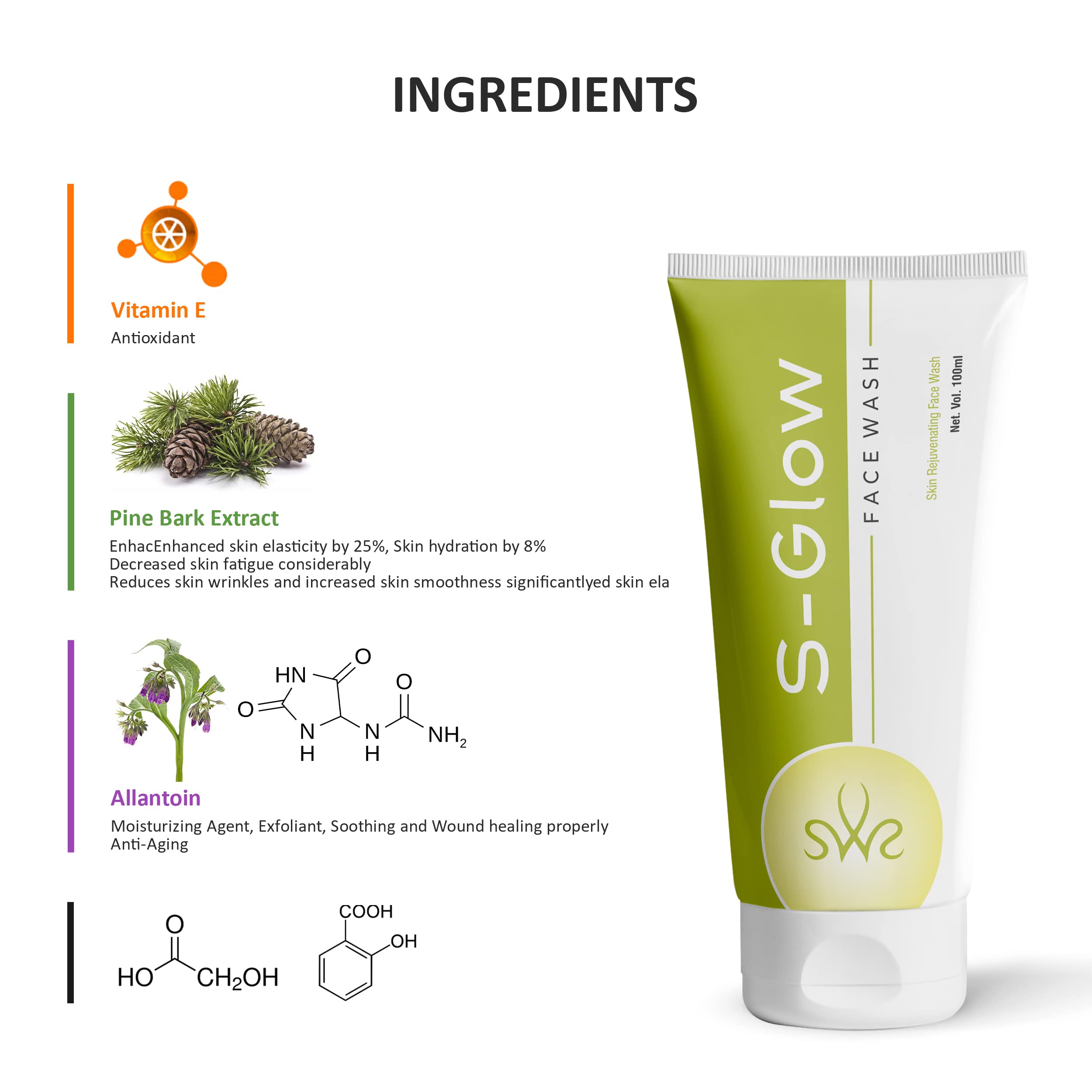 Dextron S Glow Face Wash - Acne & Oily Skin Cleanser for Clear, Bright Skin - Women & Men - Perfect for Daily Skincare Routine & Acne Treatment