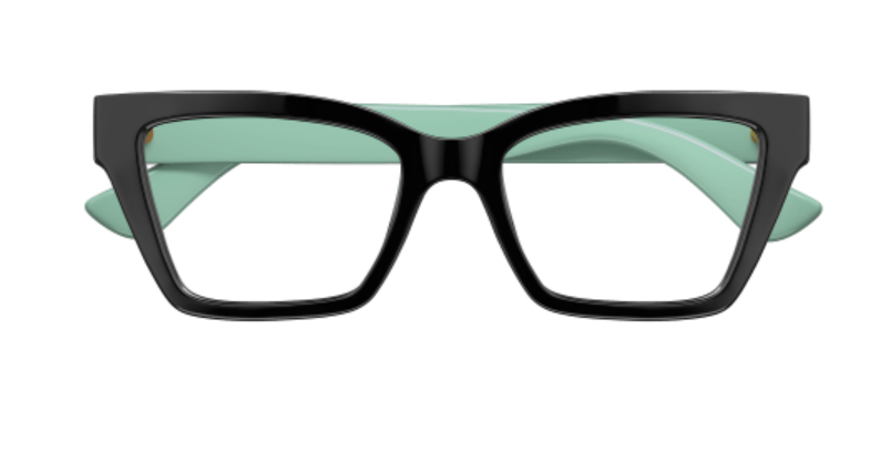 Gucci GG1715O 004 Black/Green Rectangle Women's Eyeglasses - Stylish Designer Glasses for Women, Perfect for Work, Reading & Fashion Accessories
