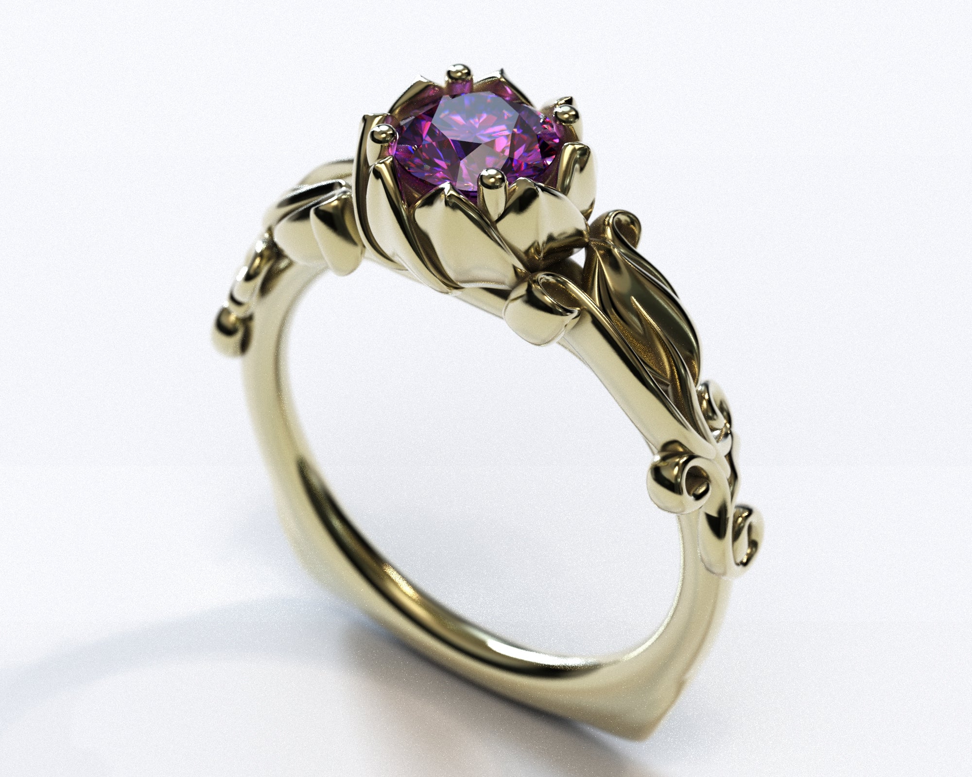 Exquisite Amethyst Engagement Ring for Women - Elegant Floral Design, 925 Sterling Silver, Perfect for Proposals, Anniversaries & Special Occasions