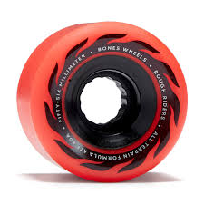 Bones Rough Riders ATF Eternal Flame Skateboard Wheels 59mm 80A Red - Perfect for Street Skating and Park Riding
