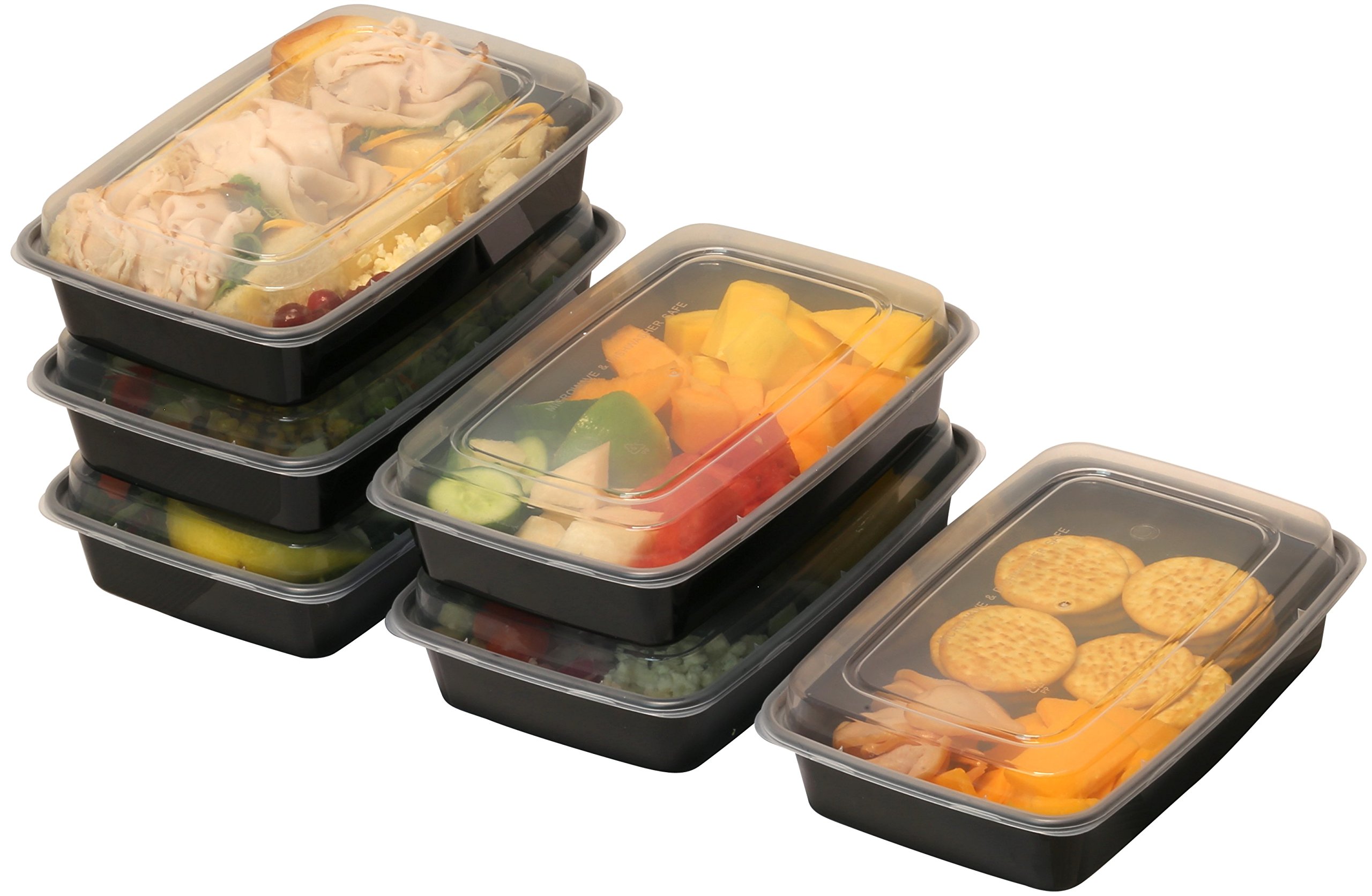 16-Pack SimpleHouseware 1-Compartment BPA-Free Food Storage Containers - 28oz Meal Prep Boxes for Lunch, Leftovers & Kitchen Organization (Dishwasher & Freezer Safe)