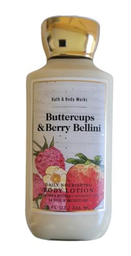 Bath and Body Works Super Smooth Body Lotion Set - 8 Oz Buttercups & Berry Bellini Scent - Moisturizing Gift for Women | Perfect for Daily Hydration, Spa Days & Self-Care Gifts