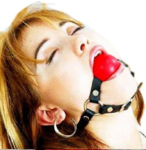 Premium Leather Ball Gag Set - Soft Solid Mouth Gag with Adjustable Harness for Couples, BDSM & Oral Fixation Play - Sensual Bondage Toy for Spice Up Your Intimate Moments