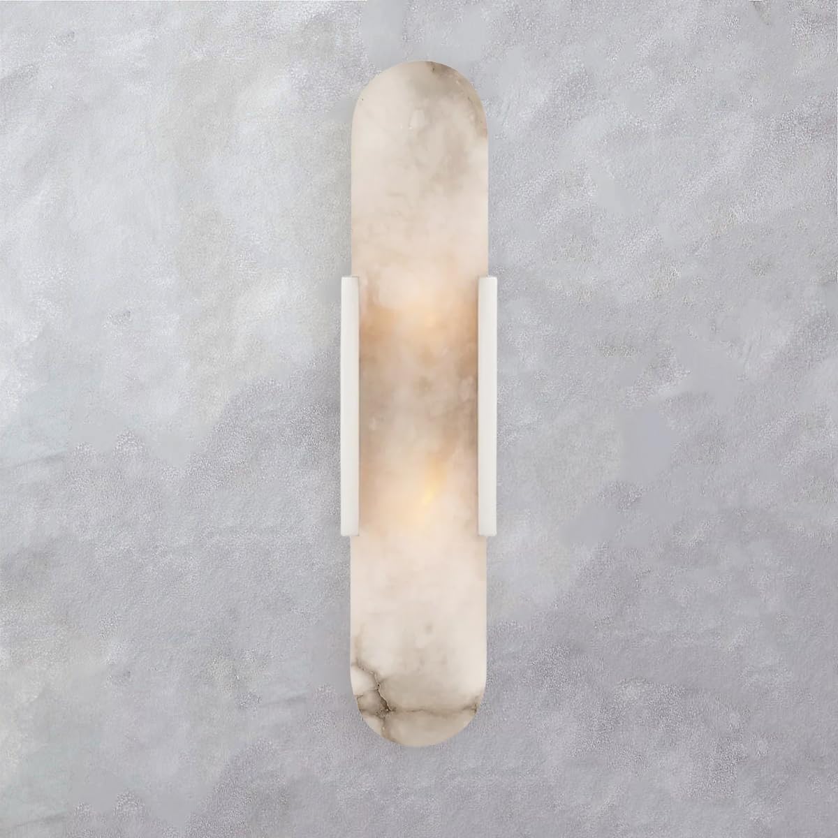 Alabaster Wall Sconce Light Fixture - Modern Vanity Lighting for Bathroom, Bedroom, Living Room & Dining Room - 4.25