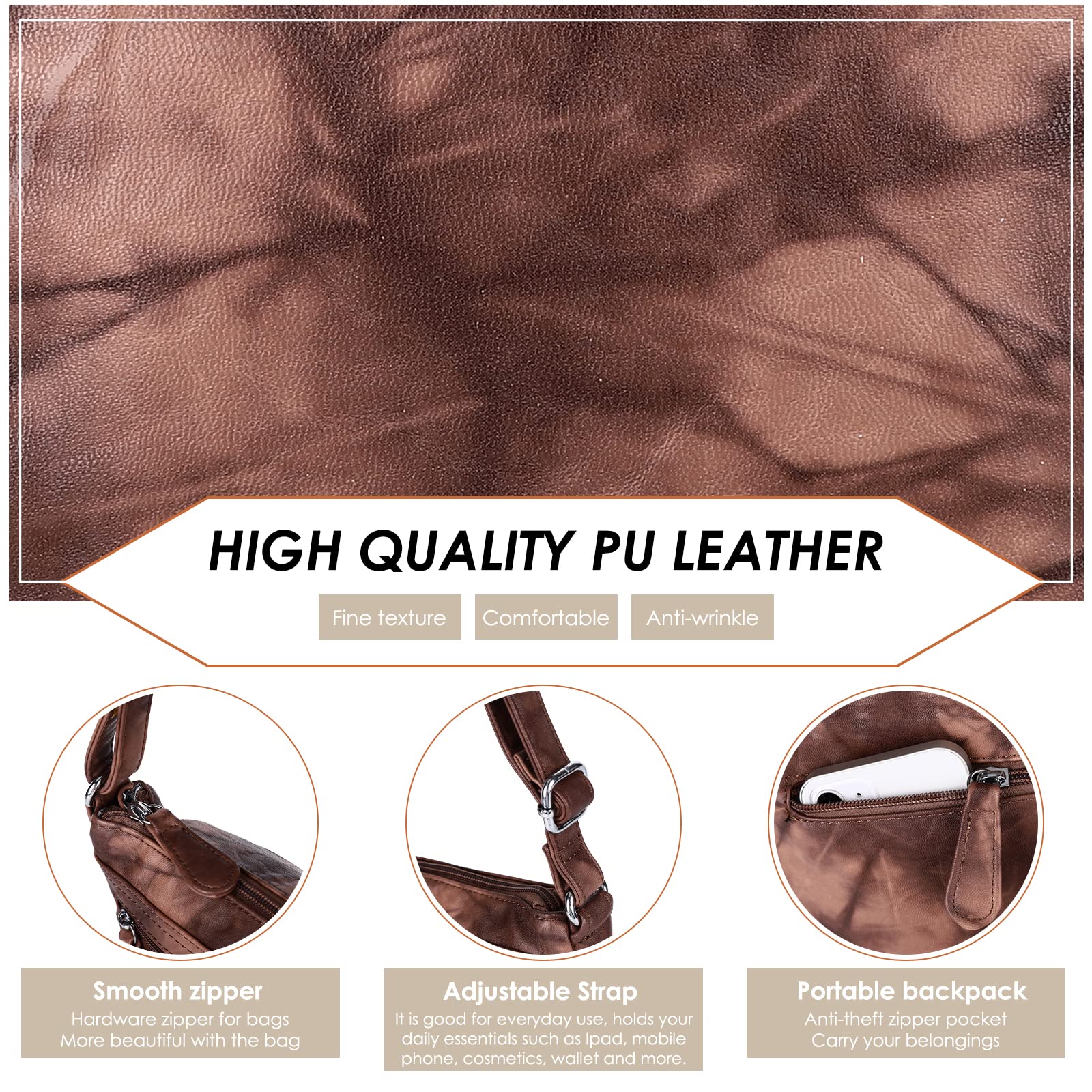 Angel Kiss Women's PU Leather Crossbody Bag with Adjustable Strap - Stylish Shoulder Purse for Daily Use, Travel & Shopping