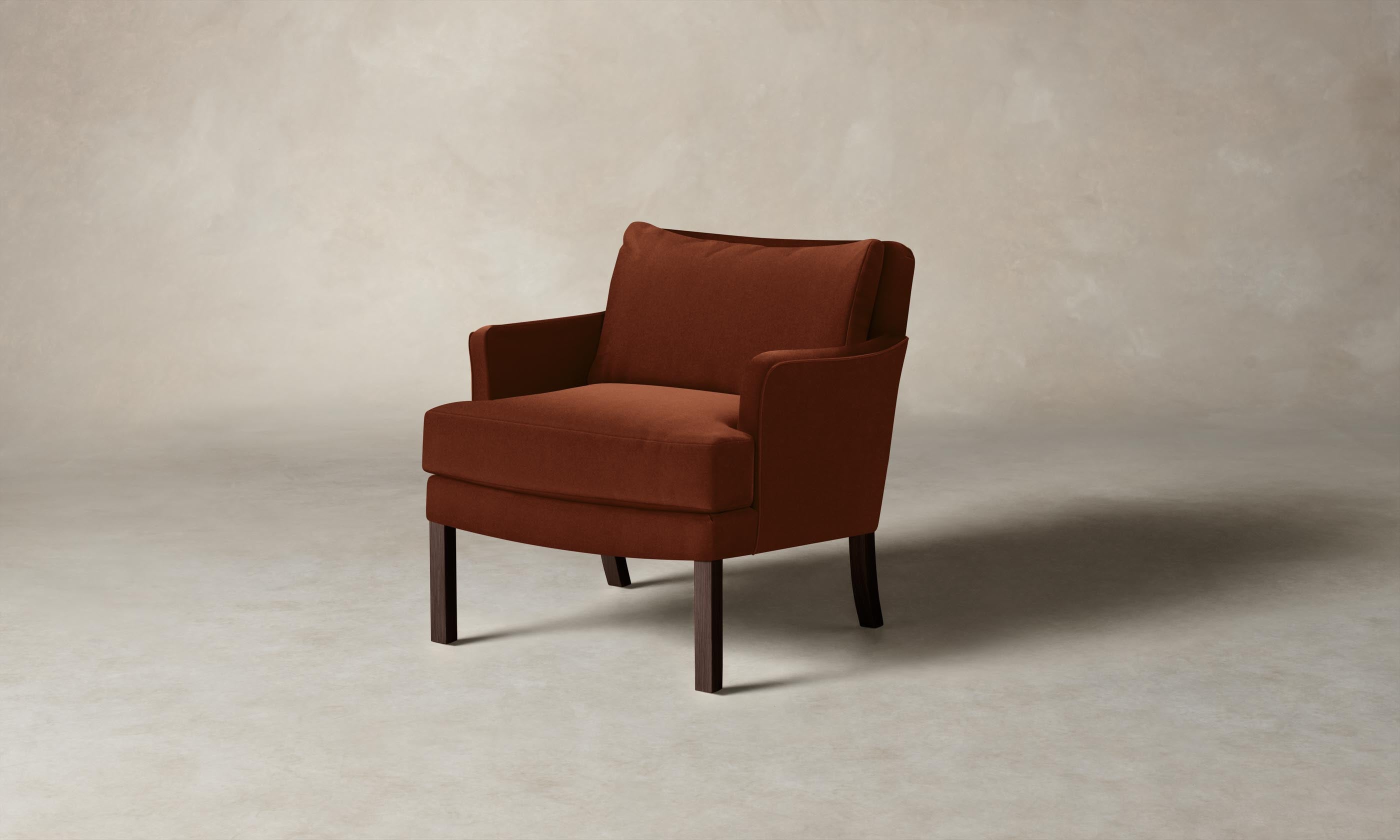 Premium Mohair Spice Upholstered Kaye Chair - Mid-Century Modern Accent Chair for Living Room, Bedroom & Office - Comfortable Lounge Chair with Stylish Design