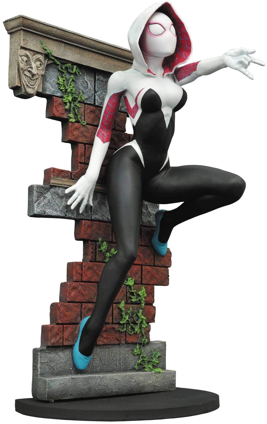 Marvel Spider-Gwen PVC Action Figure - Diamond Select Toys Collectible Statue for Display & Gifts | Perfect for Marvel Fans, Home Decor, and Comic Book Collections