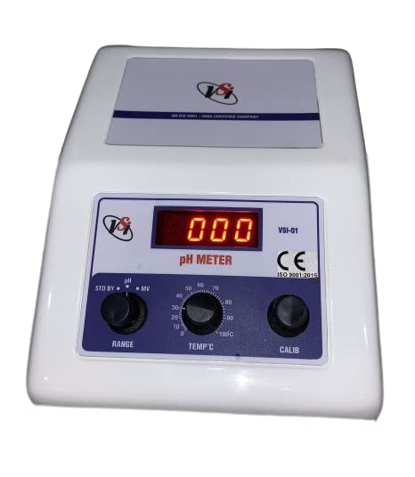 VSI-01 Digital pH Meter for Water, Aquariums & Hydroponics - High Accuracy Portable pH Tester with 0.01 Resolution | Perfect for Home, Lab & Pool Water Testing