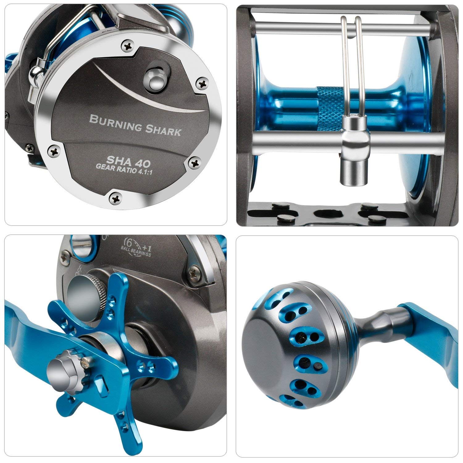 Saltwater Trolling Reel with Level Wind & Smooth Drag System - Heavy Duty Boat Fishing Reel for Ocean, Sea Bass, Grouper, Salmon - Perfect for Deep Sea Fishing & Offshore Angling Adventures
