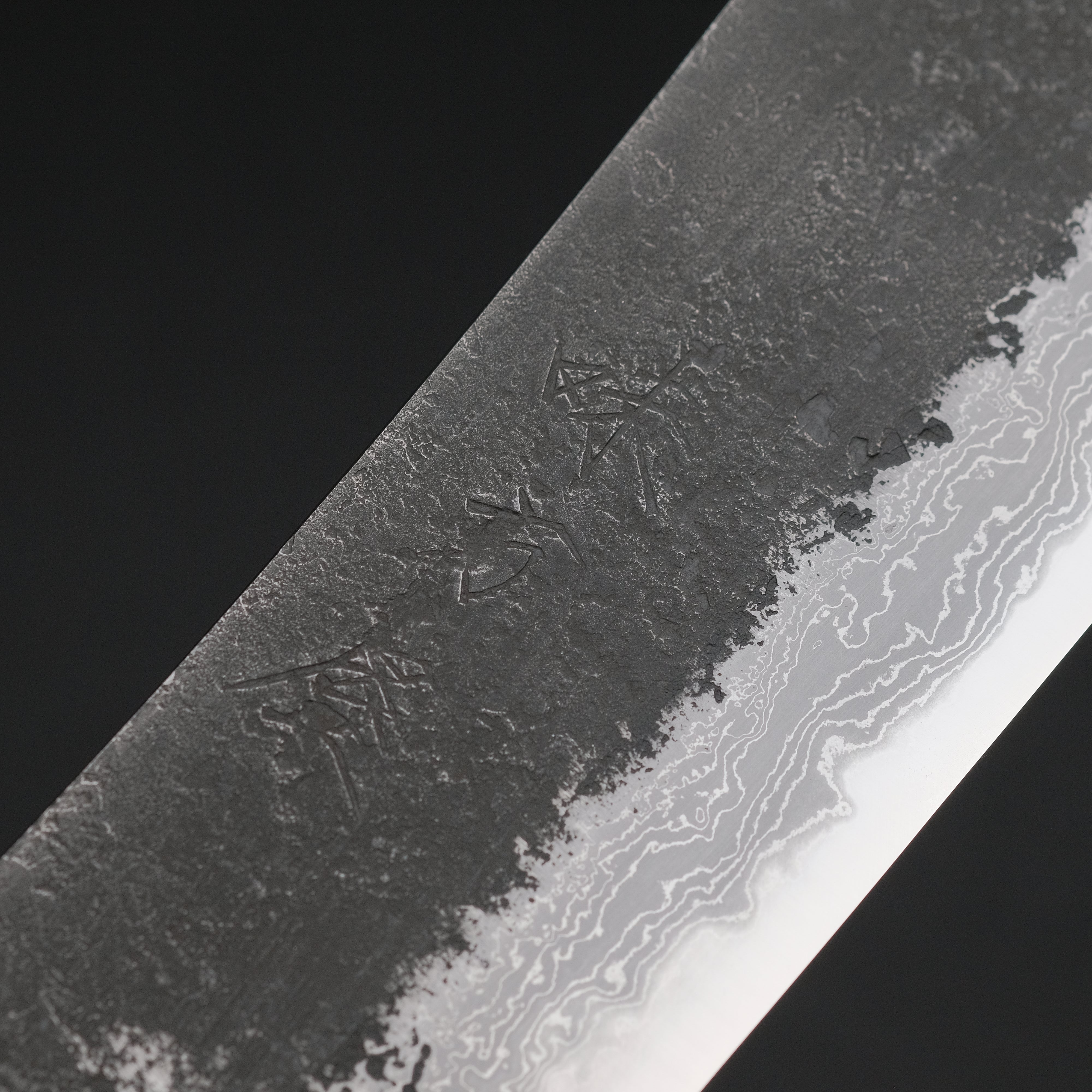 Premium Ajikataya White #2 Nashiji Damascus Hakata 180mm Kitchen Knife - Olive Wood & Resin Handle (#55) - Perfect for Sushi, Sashimi & Japanese Cuisine Preparation