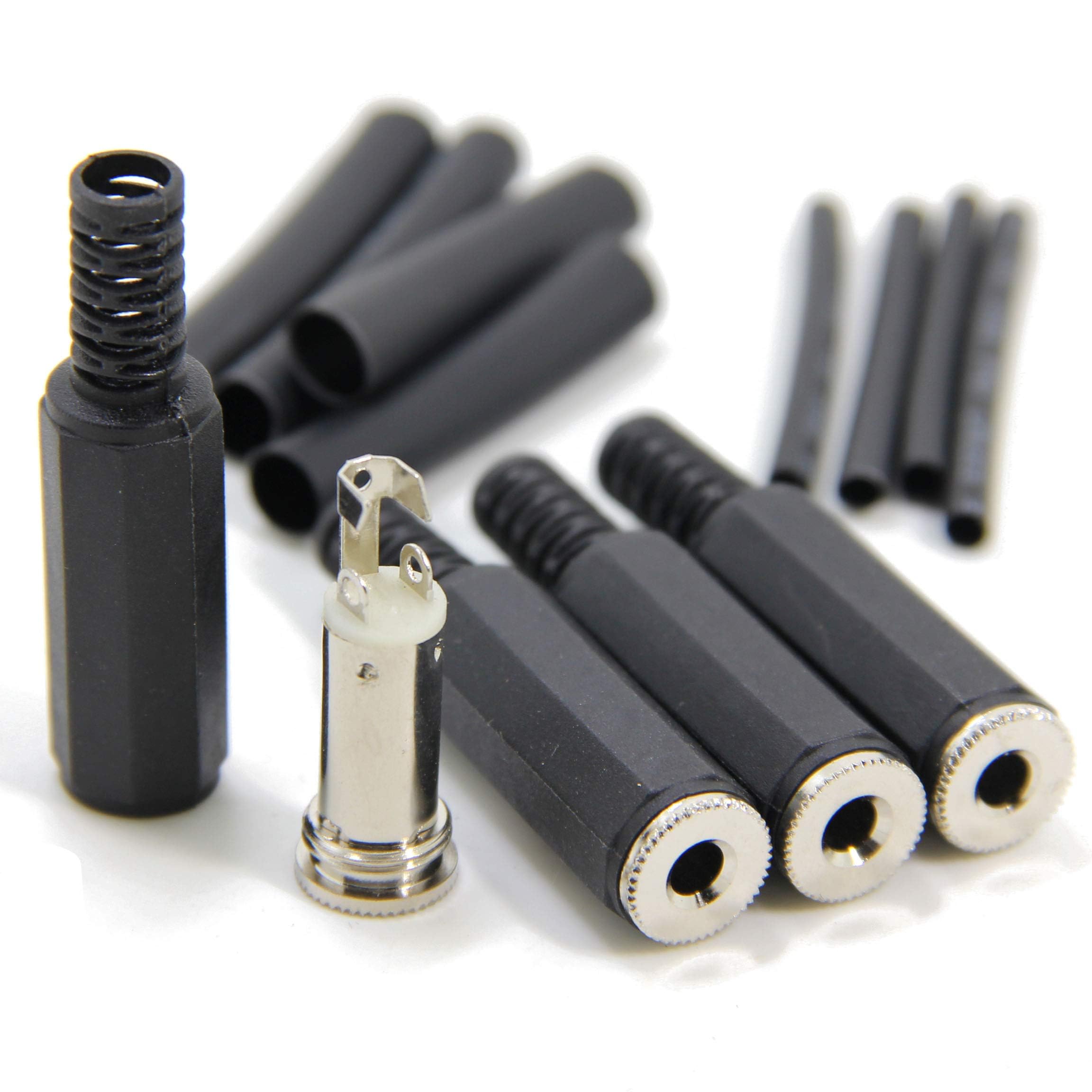 10-Pack 3.5mm TRS Stereo Female Jack Connectors - 1/8